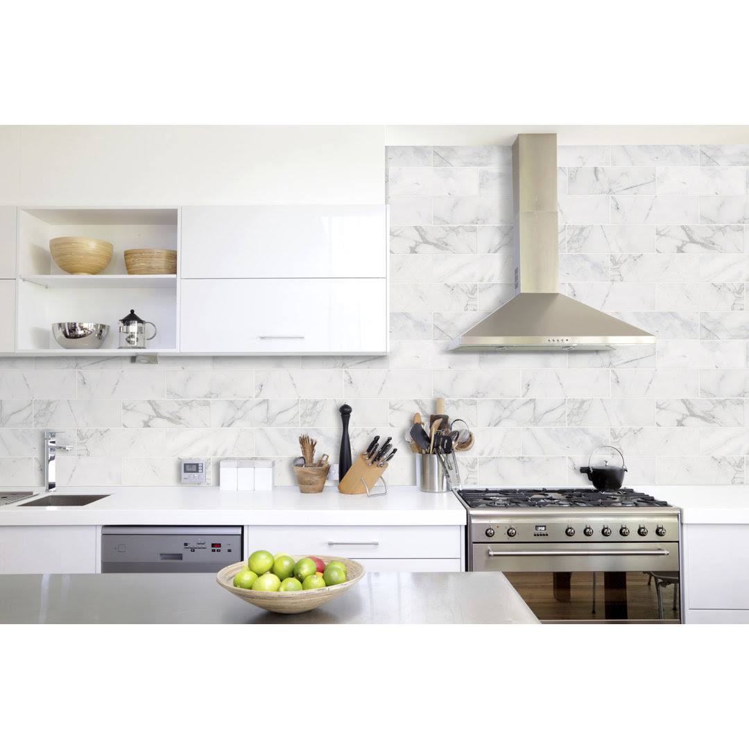 MSI Calacatta Cressa 4 in. x 12 in. Honed Marble Floor and Wall Tile