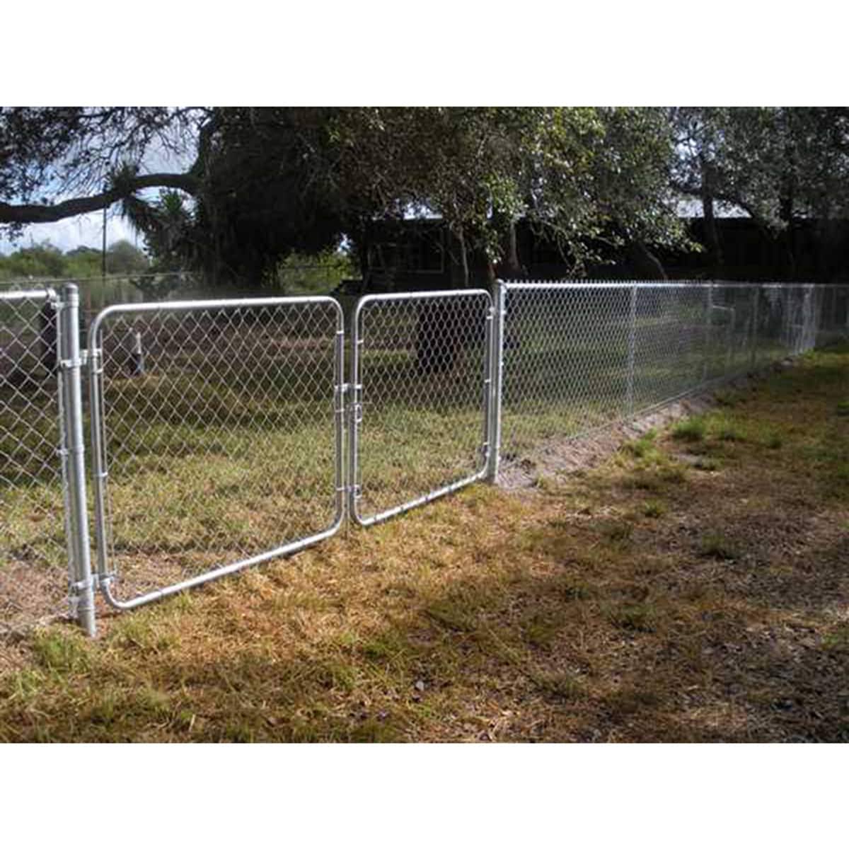 Lowe's 6-ft H x 10-ft W Galvanized Steel Chain Link Fence Gate | 14824