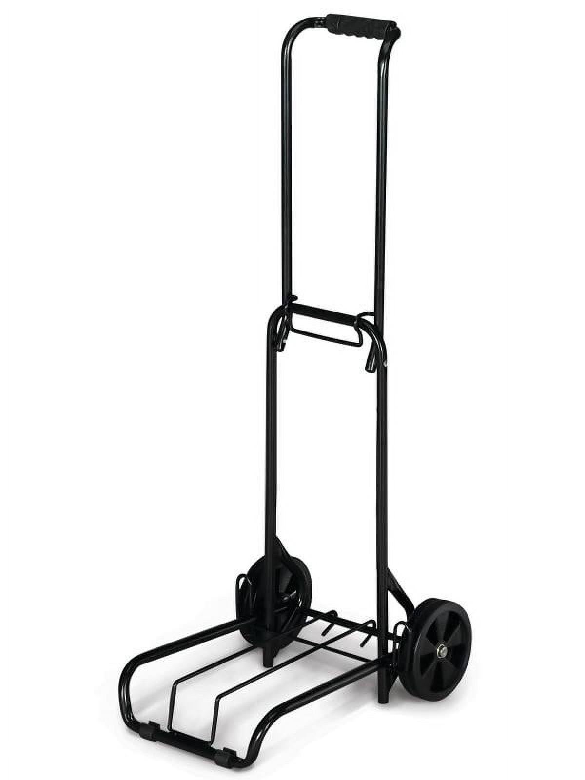 Protege Folding Luggage Cart, Black, 39 inch x 13 inch (15 inch Platform), 3lbs Empty, 75lbs Capacity