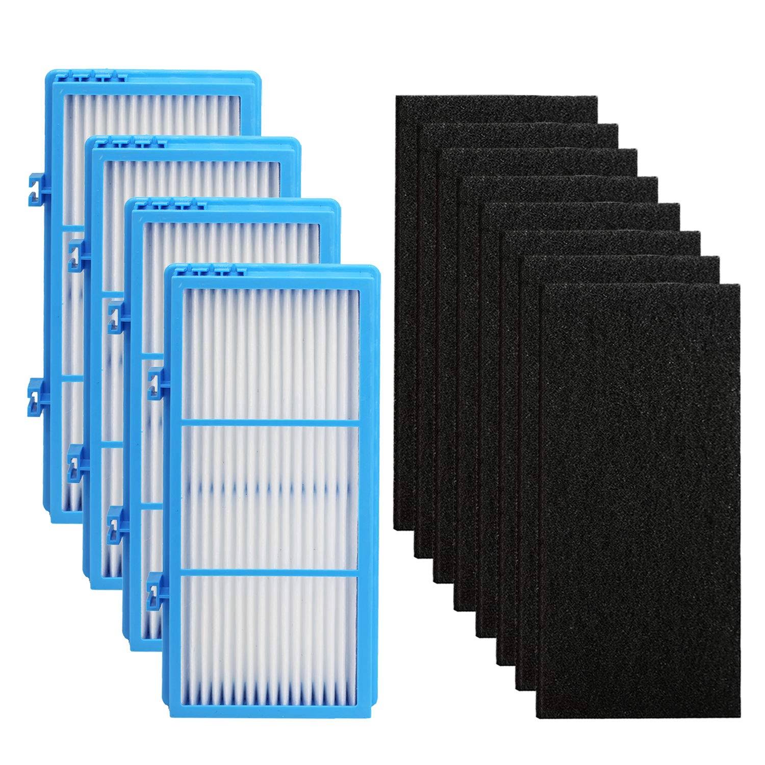 IOYIJOI Filter Replacement for Holmes Aer1 Series, Replacement Parts #Hapf300ah-u4r, Hap242-nuc (4 Filter Replacement + 8 Booster Pre Filter)