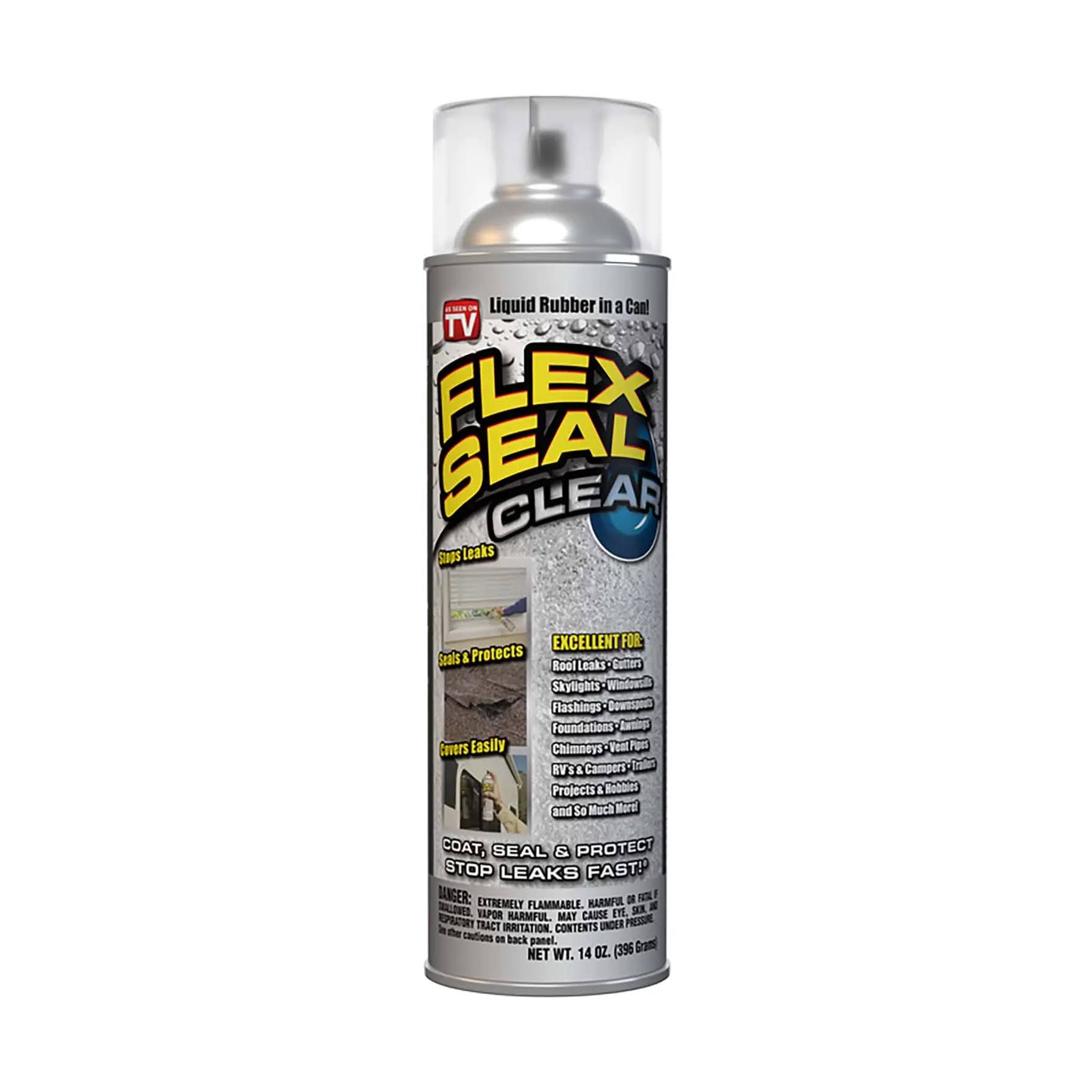 Flex Seal Rubber Sealant Coating Spray, Clear- 14 oz