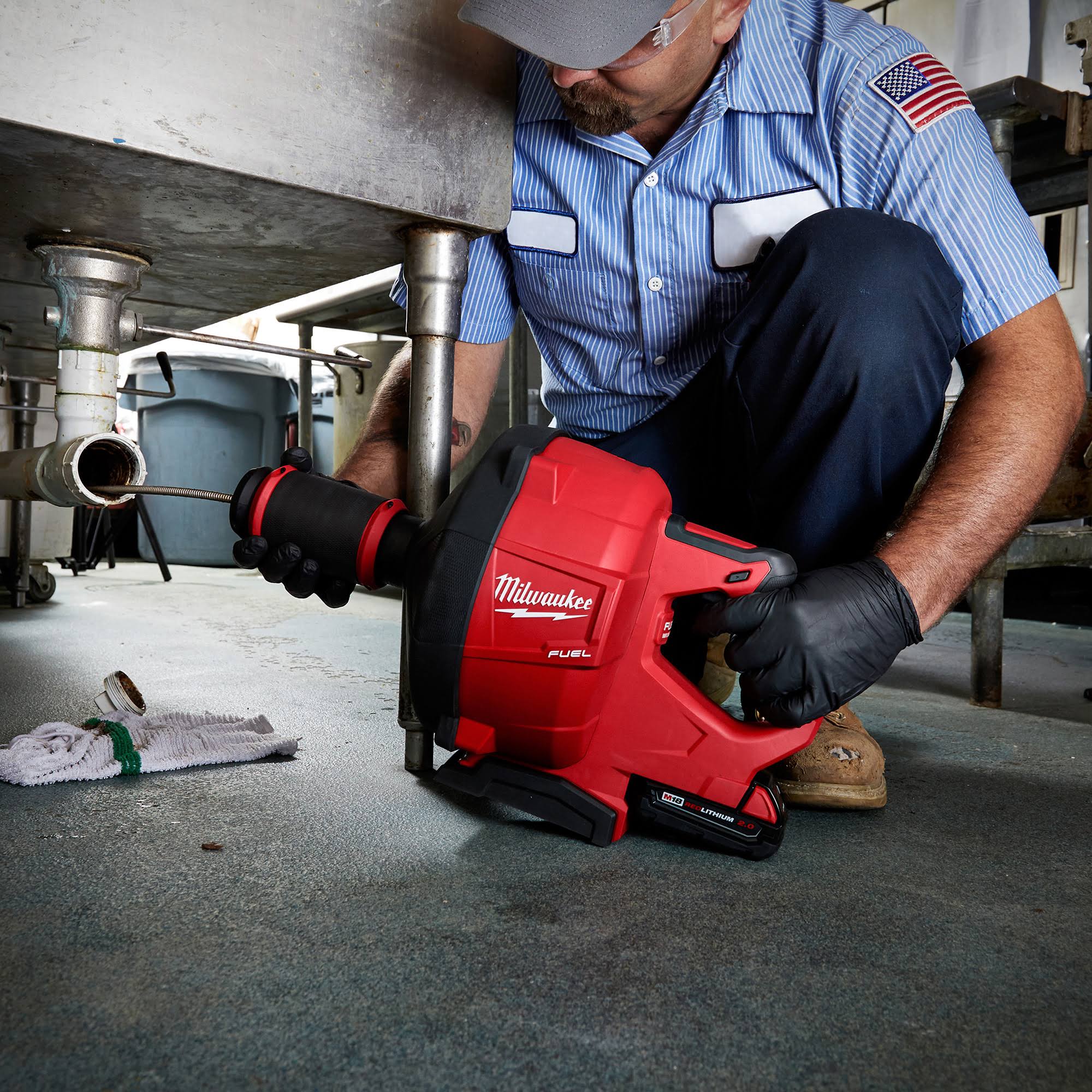 Milwaukee 2772A-21 M18 Fuel Drain Snake /w Cable Drive Kit