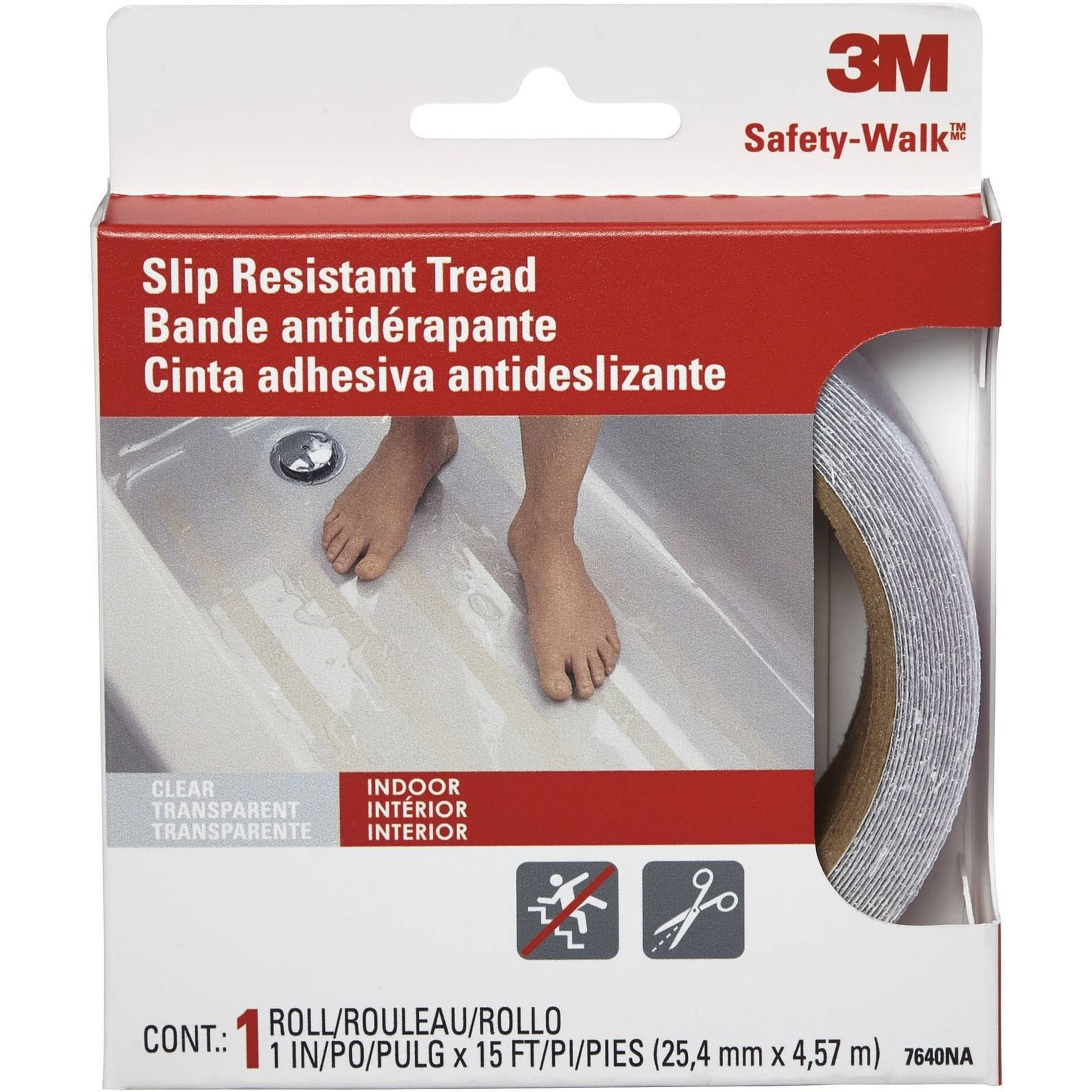 3M 7640 Safety-Walk Tub & Shower Tread Tape, 1 x 180