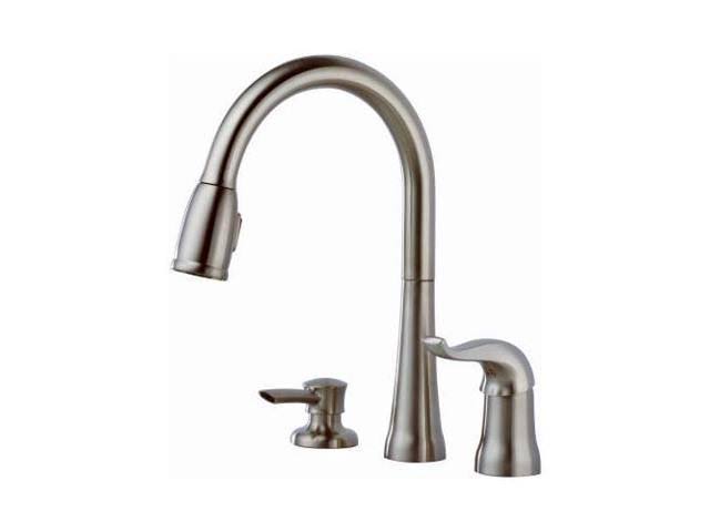 Delta Kate 16970-SSSD-DST Single Handle Pull Down Kitchen Faucet with Soap Dispenser- Stainless