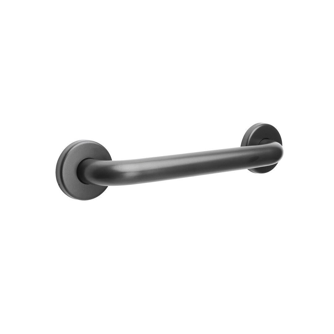 CSI Bathware BAR-SB18-TW-150-MB Straight Grab Bar Finish: Matte Black, Size: 18