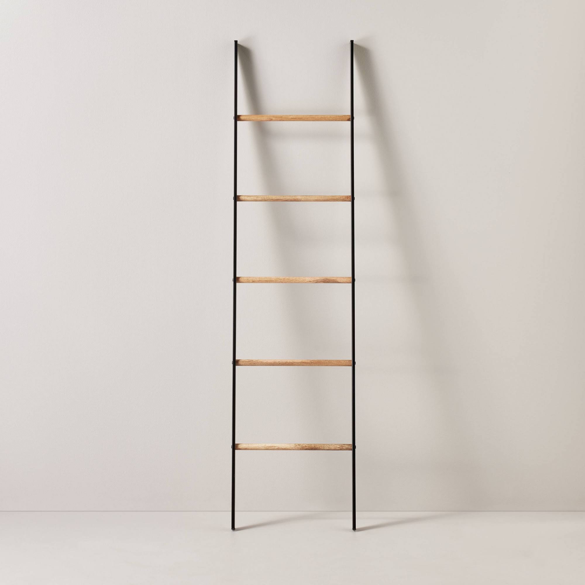 6' Wood & Steel Blanket Ladder Black/Natural- Hearth & Hand with Magnolia