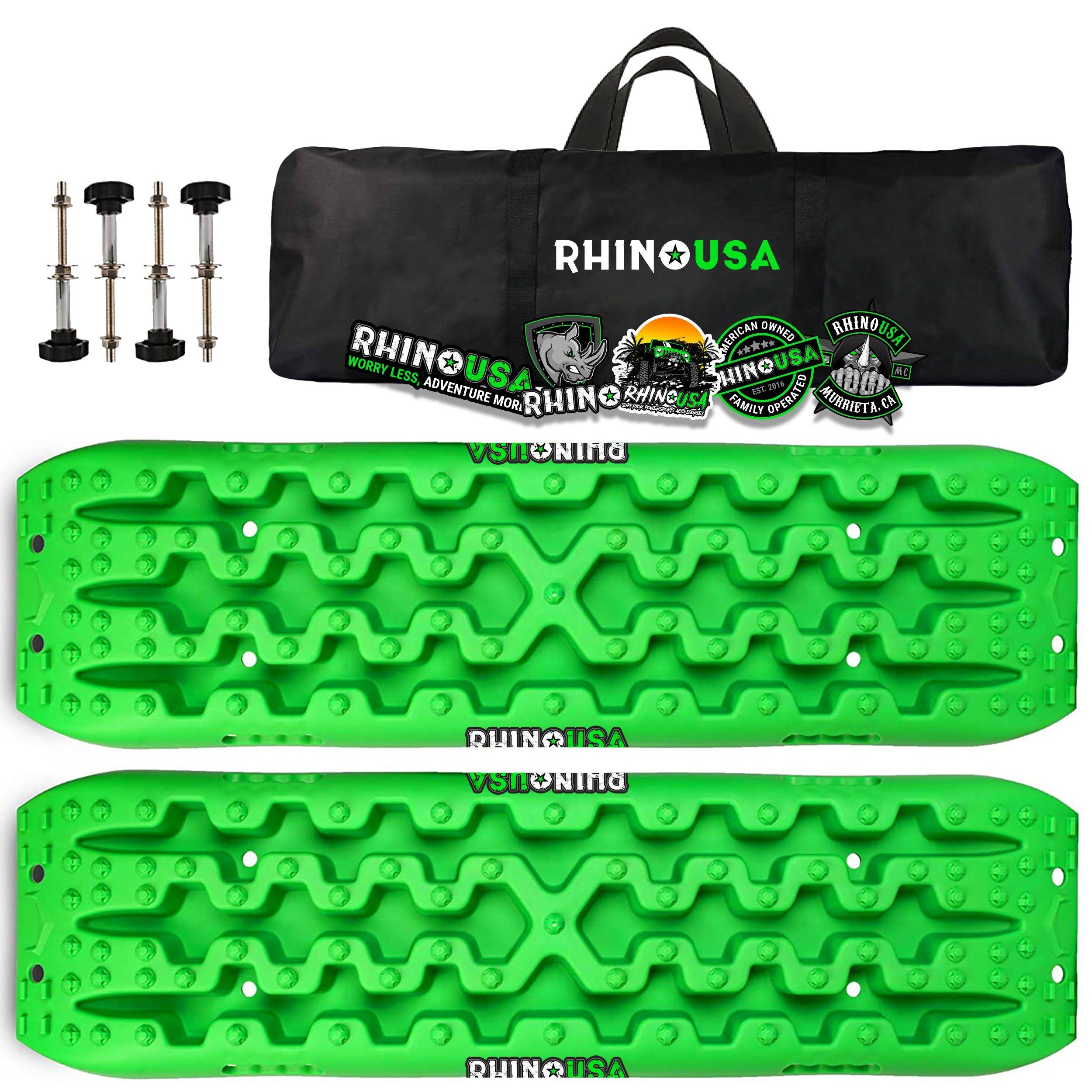 Rhino USA Recovery Traction Boards (Pair) Lime