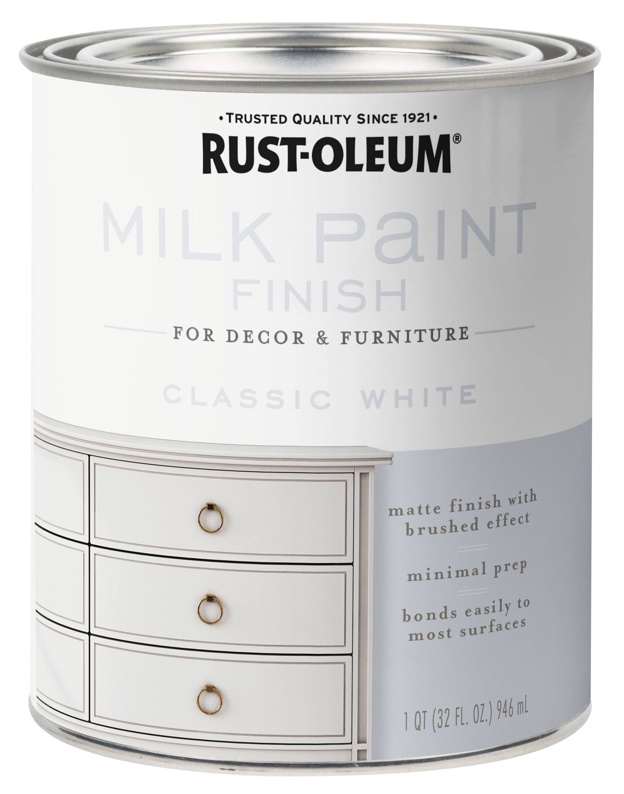 Rust-Oleum Milk Paint, Classic White- 32 fl oz can