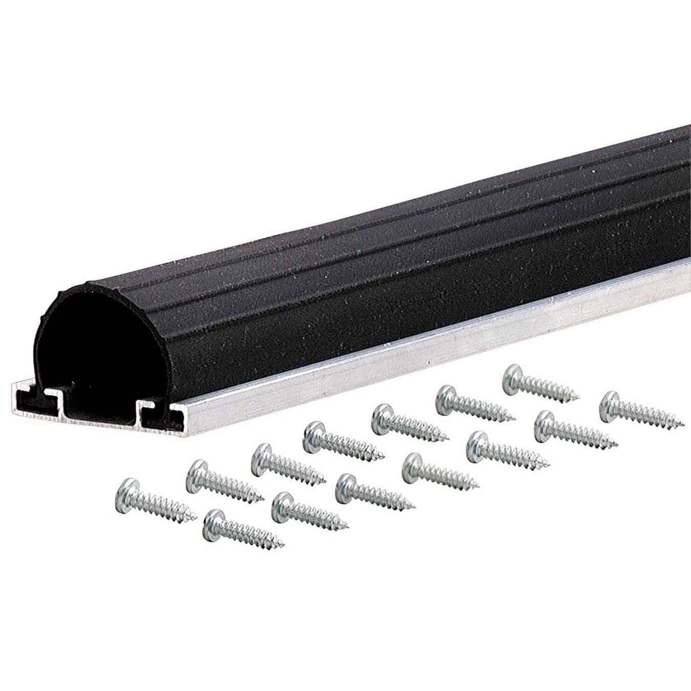 M-D 9' Black Universal Aluminum & Rubber Garage Door Bottom 87643