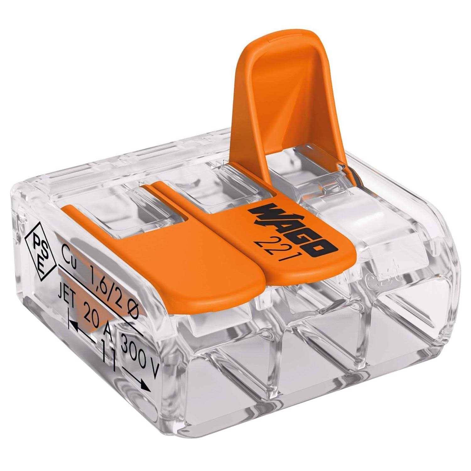 Wago 221-413/996-010 3-Wire Lever-Nut (10-Pack)