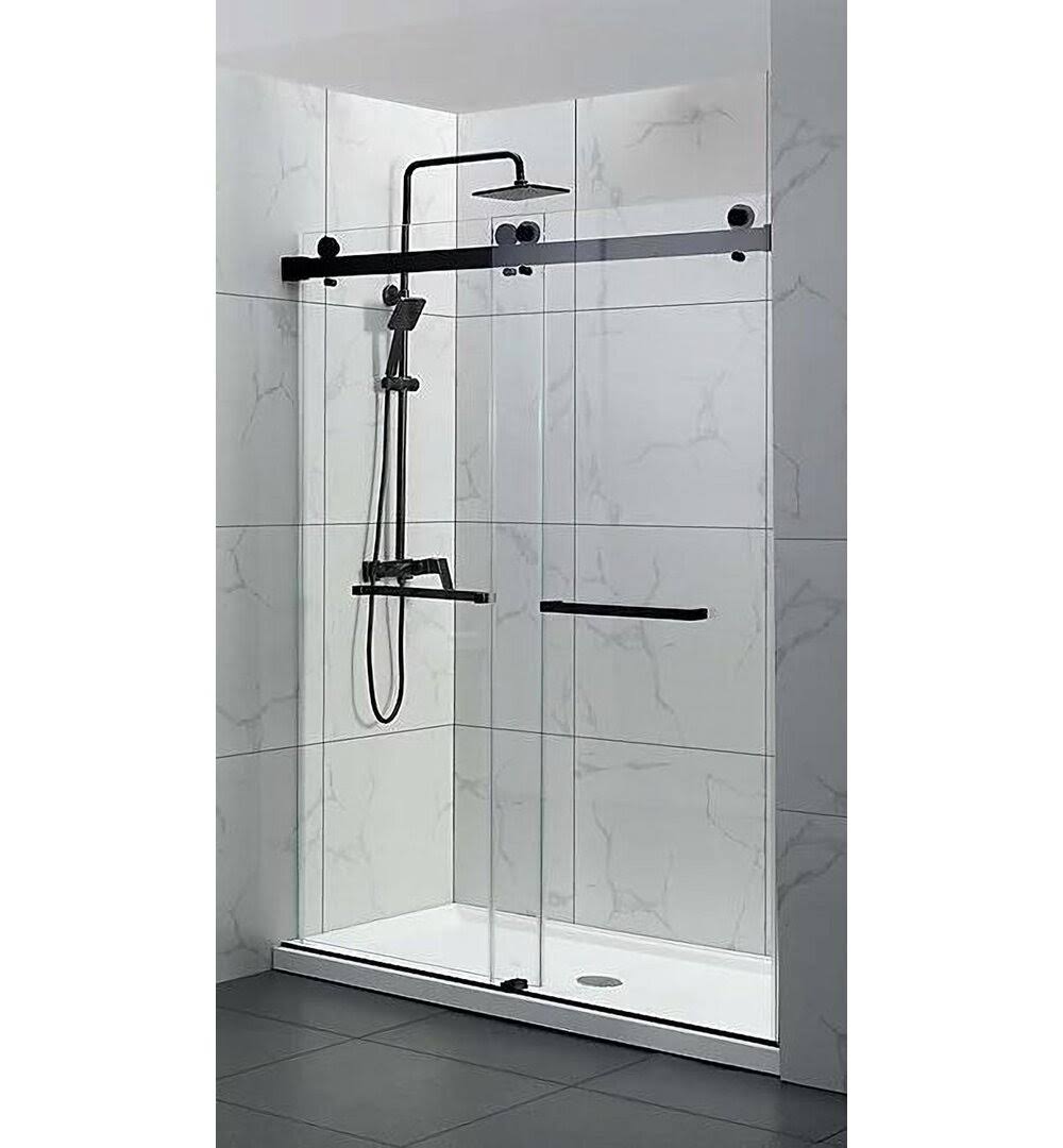 HT-1 66-72w*76h Chrome Double Sliding Frameless Shower Door
