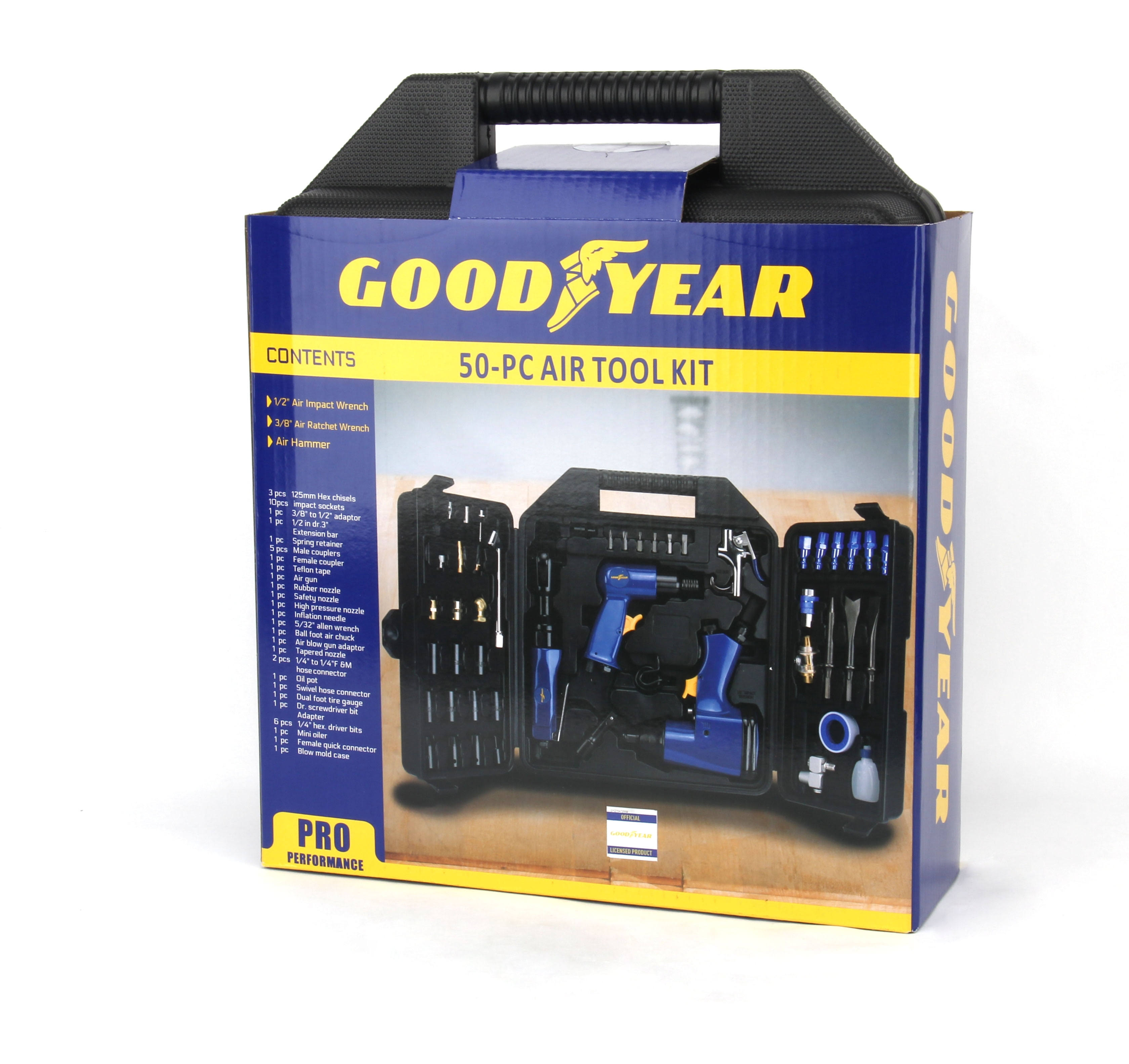 GOODYEAR. 50 Piece Air Tool Kit. with Blow Molded Carrying Case RP7850