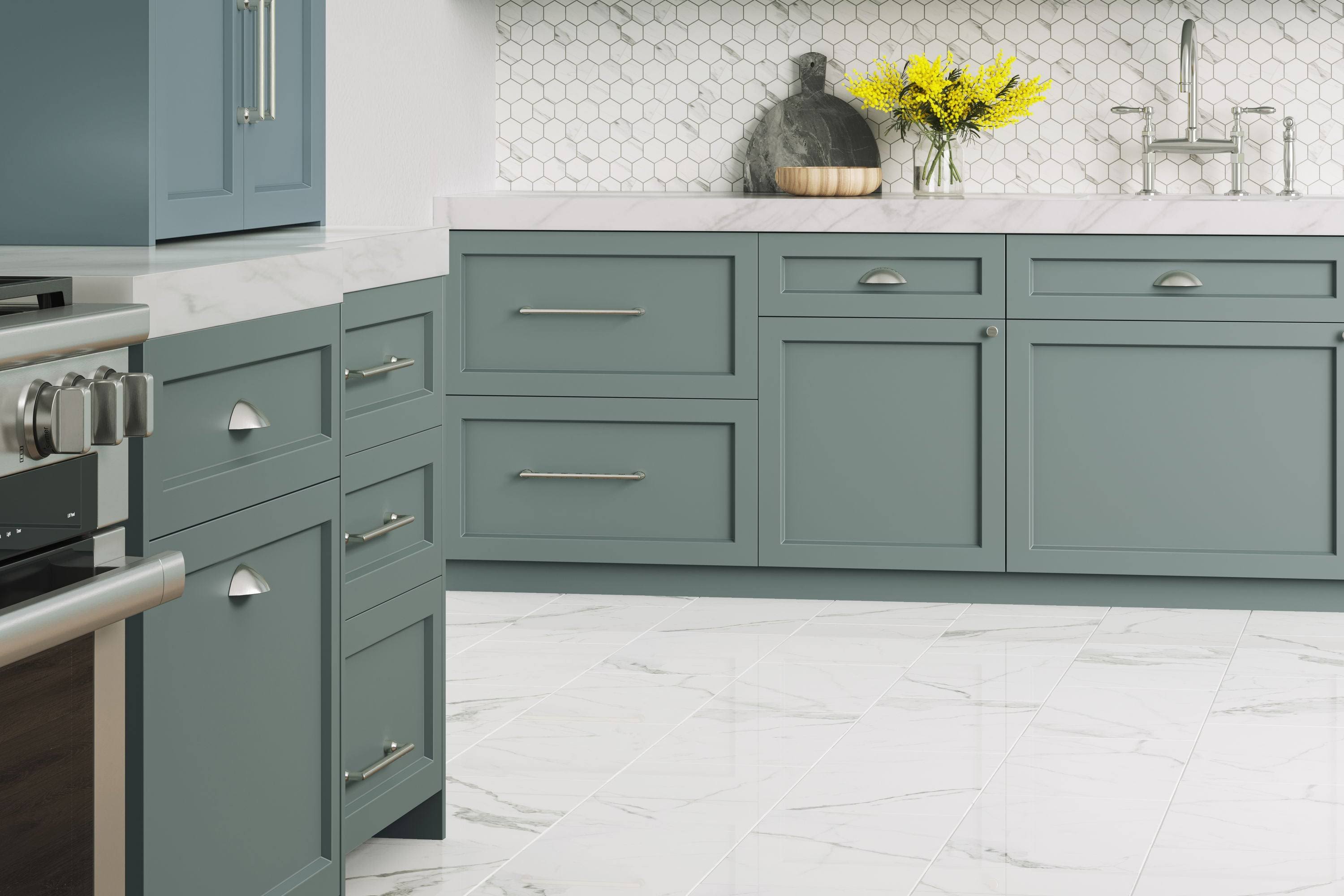 Satori Statuario 12-in x 24-in Polished Porcelain Marble Look Floor Tile (1.93-sq. ft/ Piece)