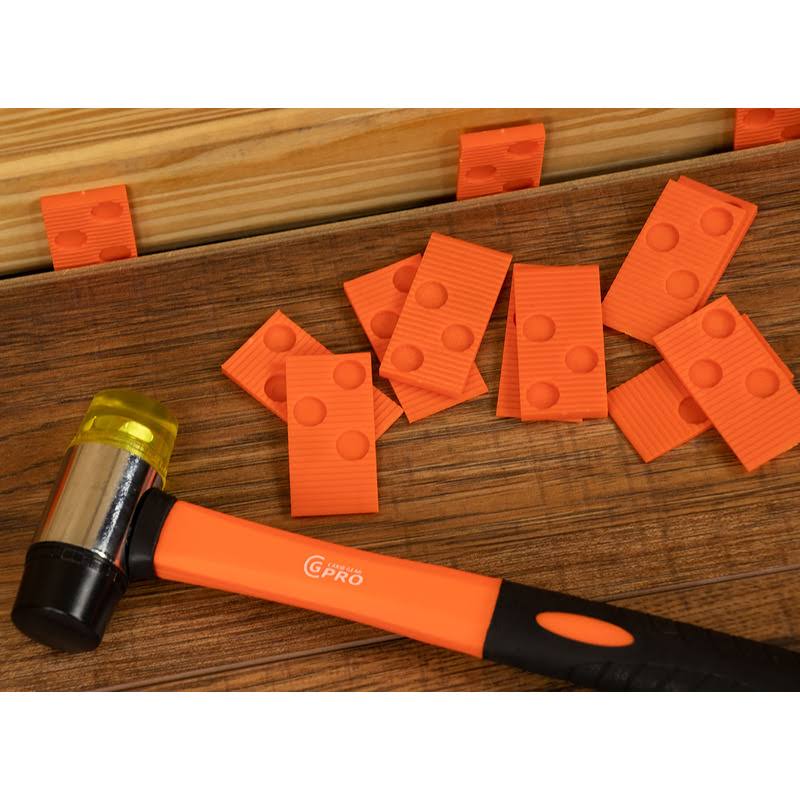 Laminate Wood Flooring Installation Kit with Extra Strong Solid Tapping Block Heavy Duty (43, Upgraded Fiberglass Handle Mallet)