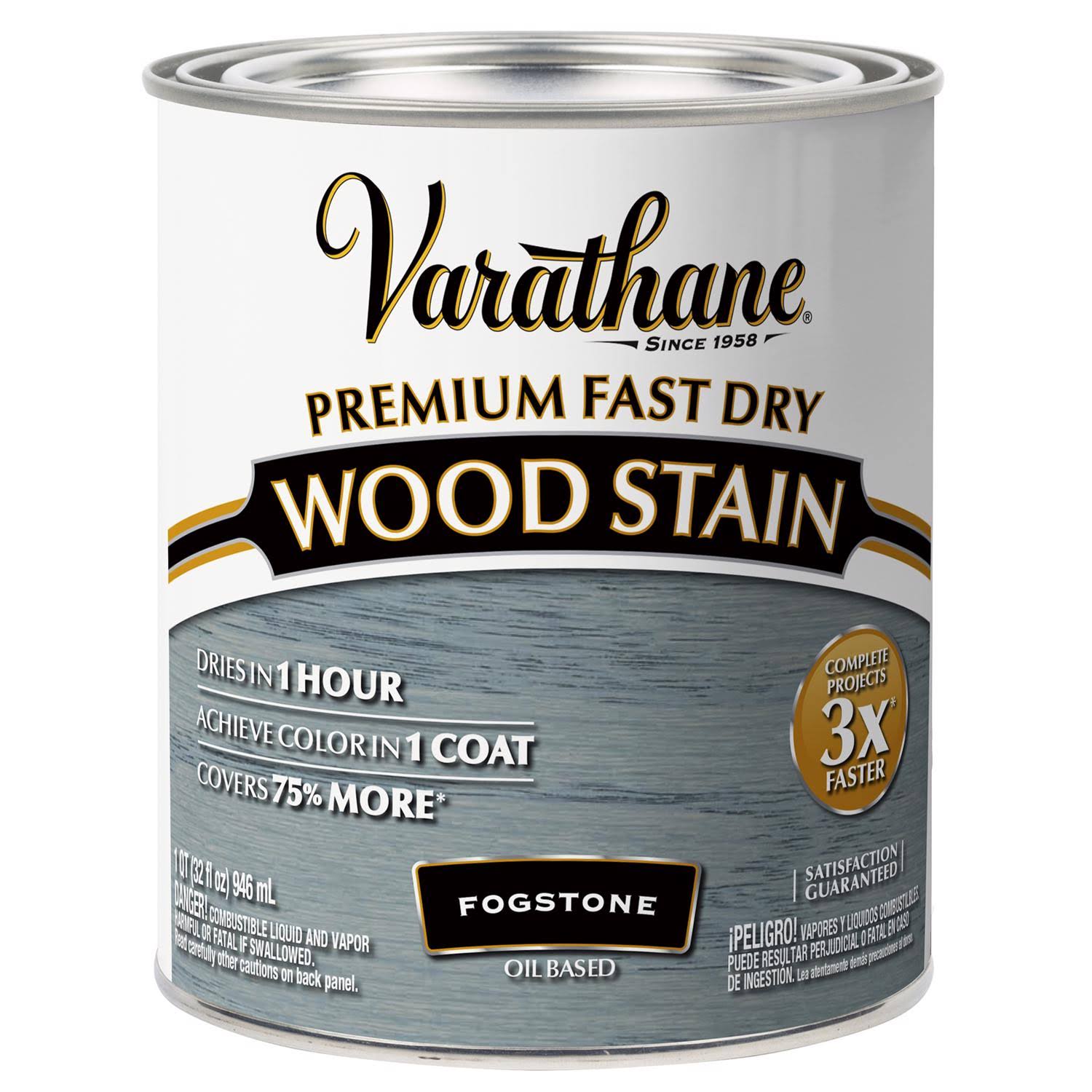 Varathane 370720 Premium Fast Dry Wood Stain, Fogstone, 1 Quart