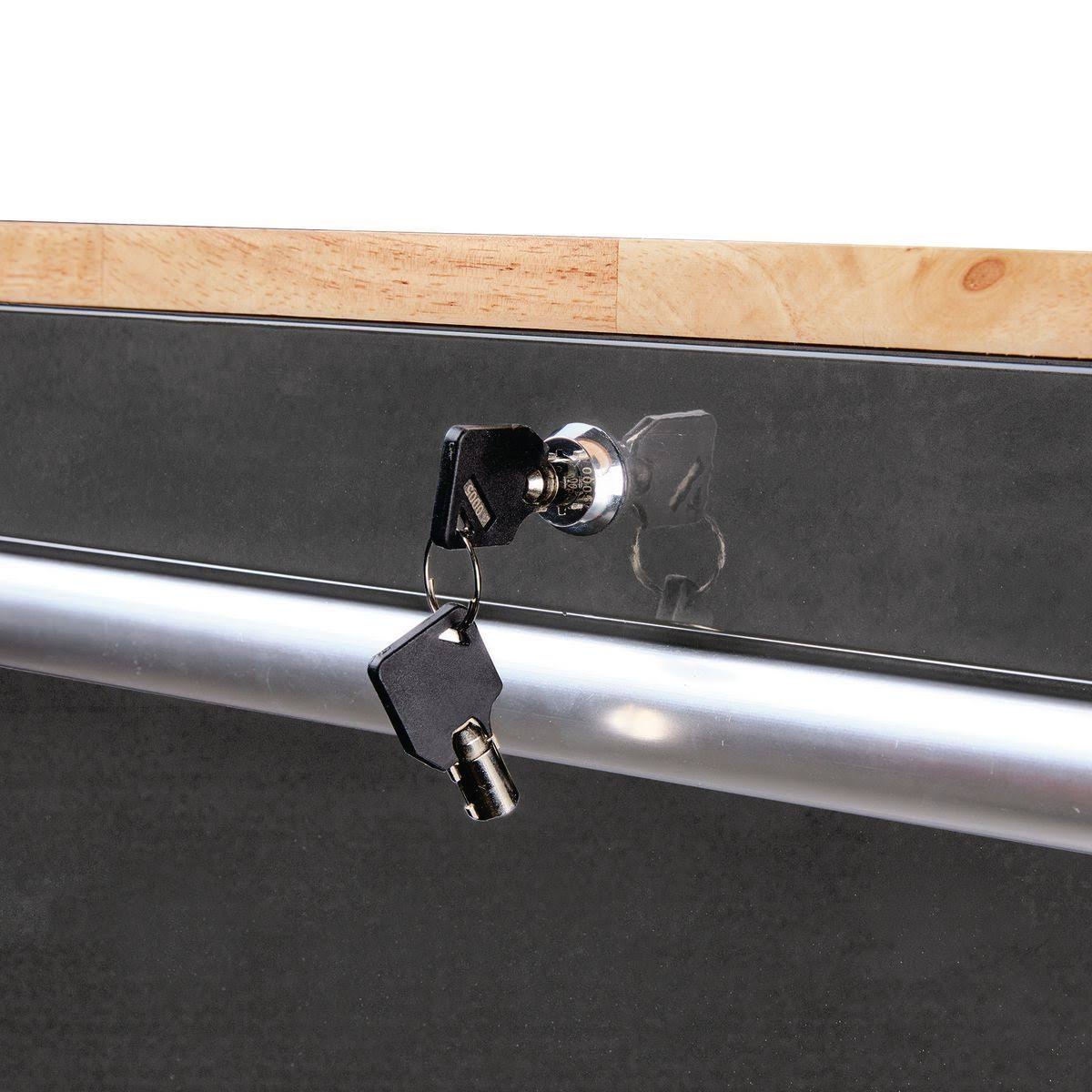 Yukon 46 in. Mobile Tool Storage Cabinet with Wood Top Workbench 64012