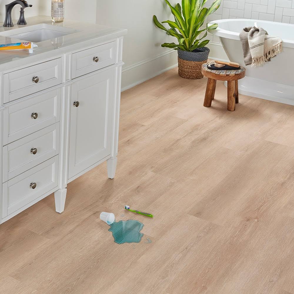 STAINMASTER Austen Oak Waterproof Interlocking Luxury Vinyl Plank Flooring LSM02-222- 1 Each