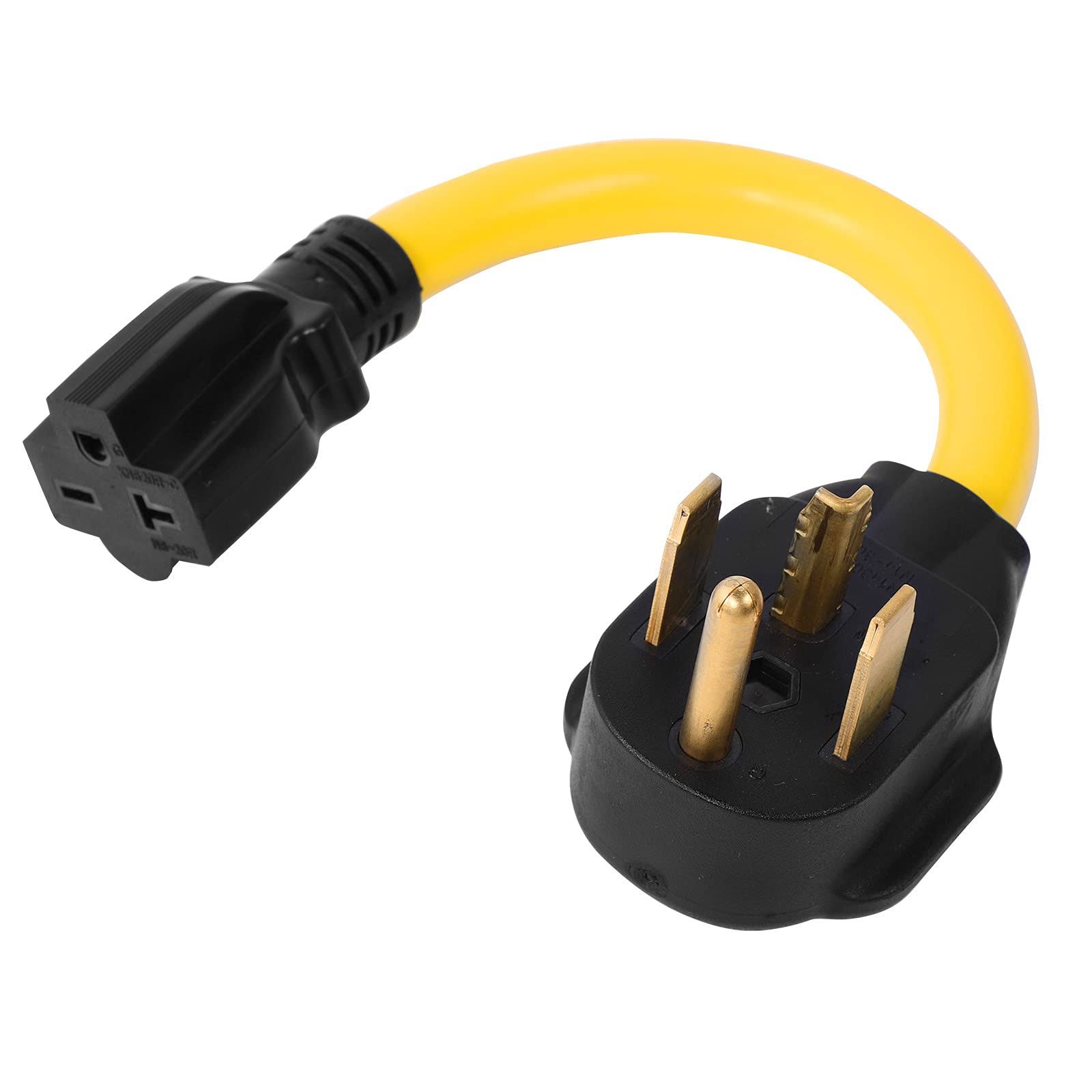 ONETAK NEMA 14-30P to 6-15R 6-20R 240V 20 Amp 4 Prong Male Plug to 3 Prong Female Outlet Receptacle Welder Welding Dryer EV Charger Power Cord