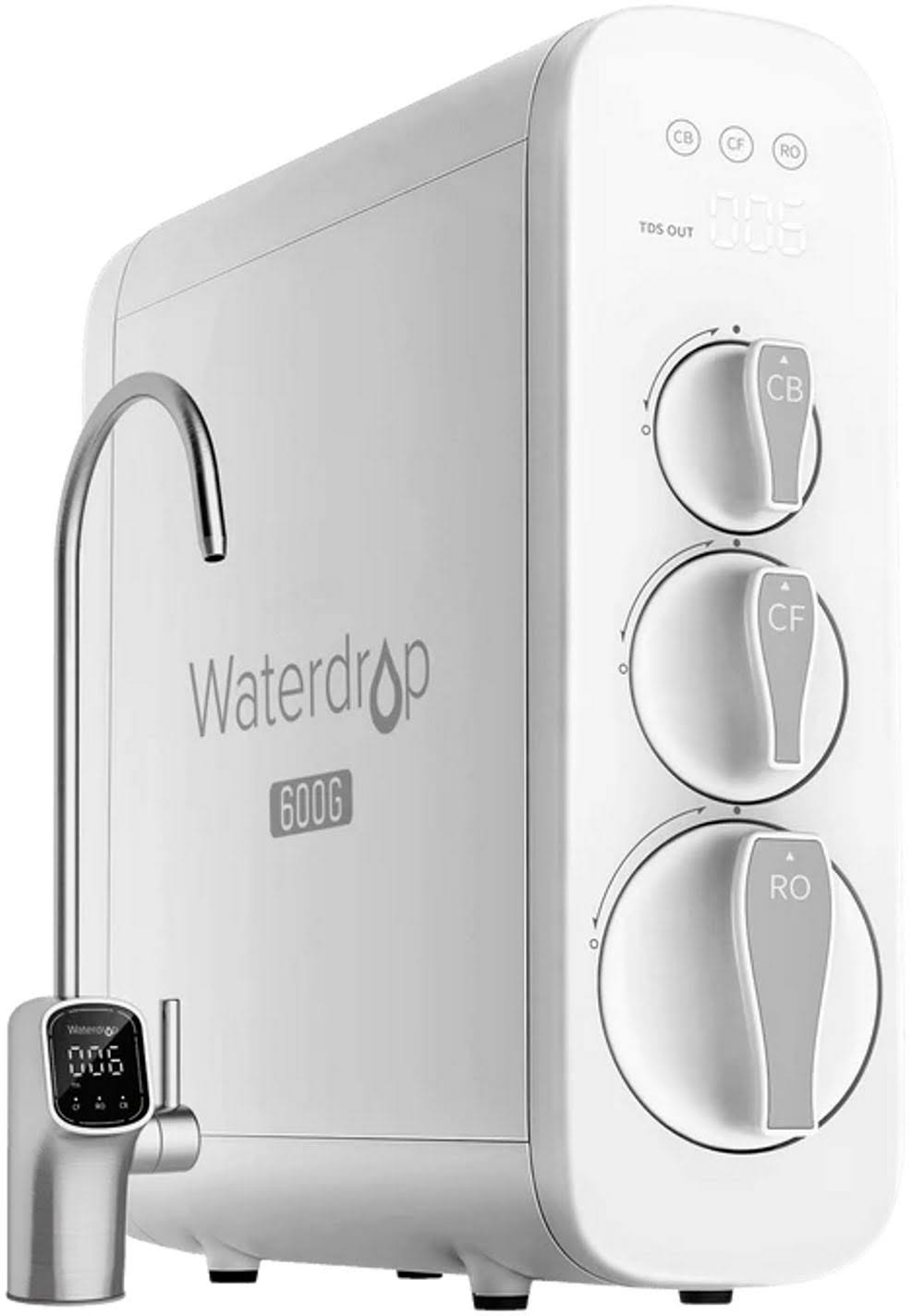 Waterdrop- G3P600 Remineralization Reverse Osmosis Water Filter- White