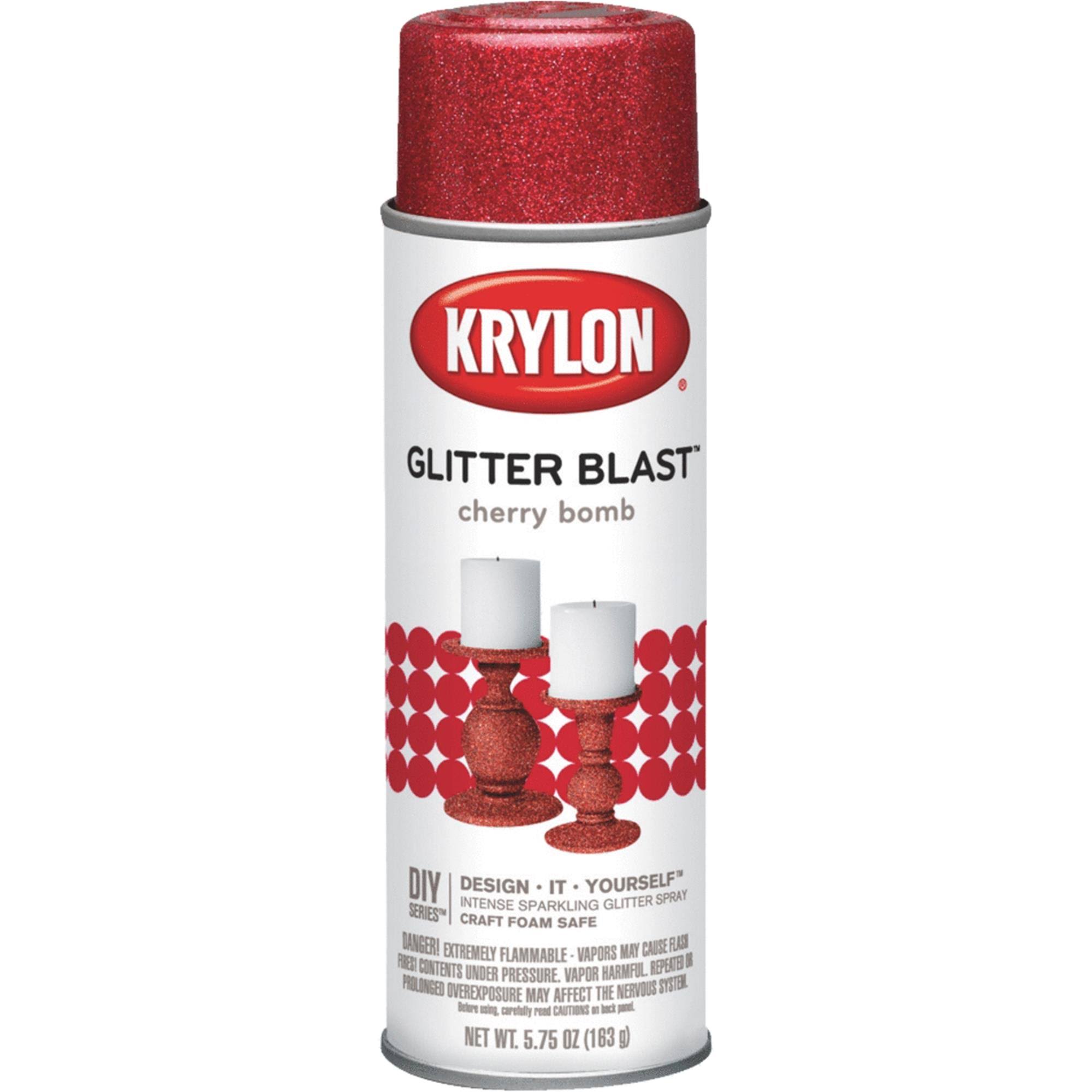 Krylon Cherry Bomb Glitter Blast Spray Paint 5.75 oz