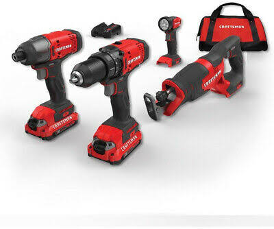 Craftsman Cordless Drill Impact Driver Reciprocating Saw LED Pivoting Task Light