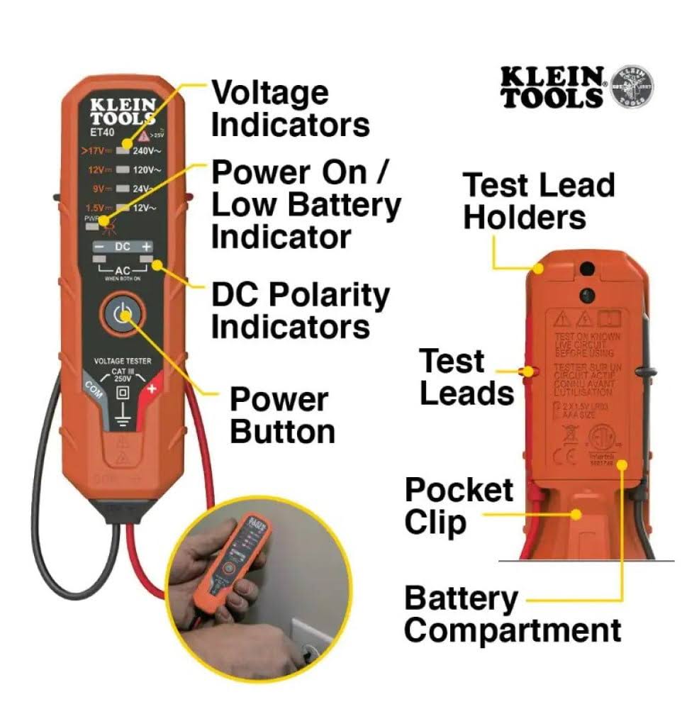 Klein Tools M2O41637KIT Digital Circuit Breaker Finder & Voltage Tester Tool Set
