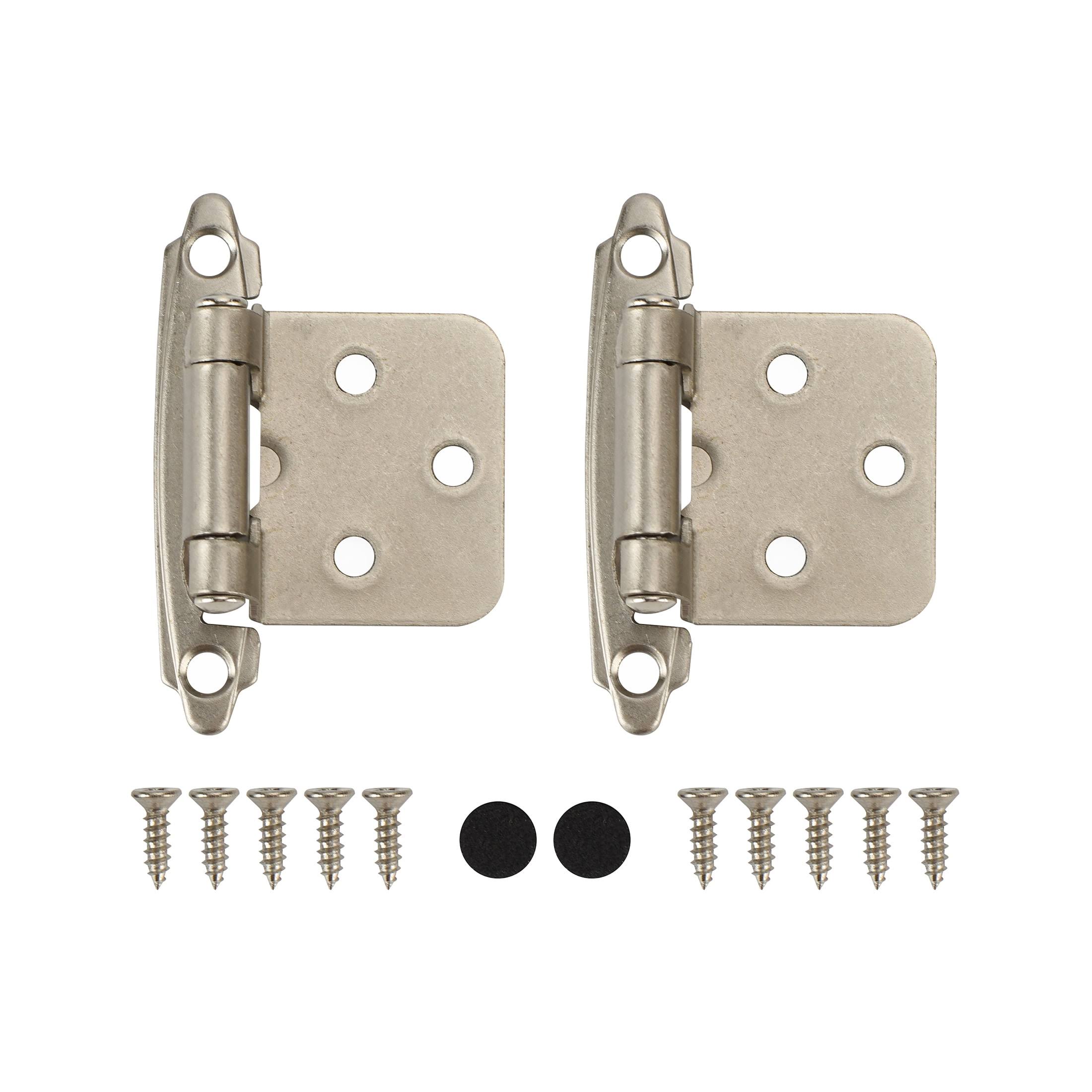 Cabinet Hinge, Satin Nickel, 2 Pack, VSN10156