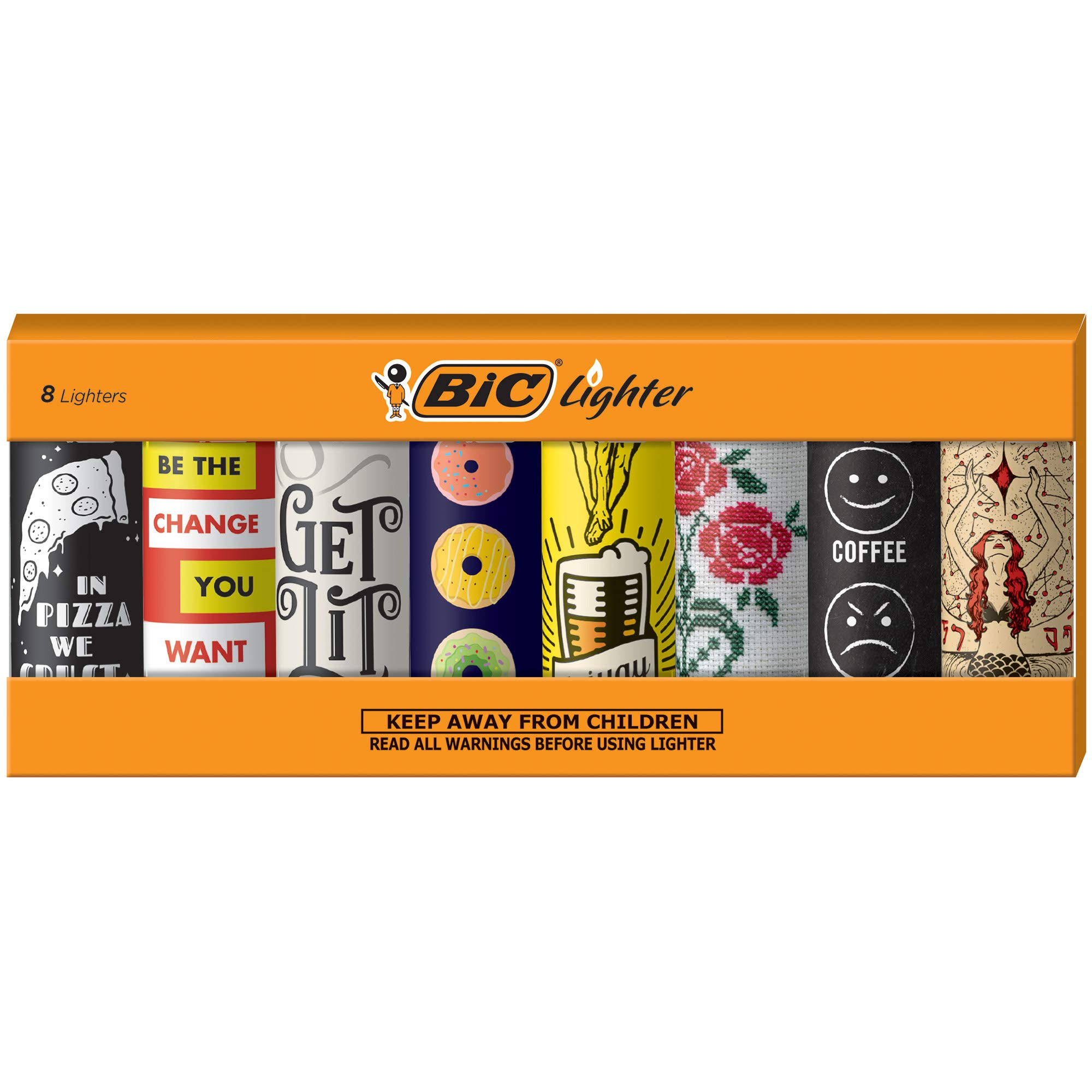 Bic Special Edition Cutting Edge Series Lighters, Set of 8 Lighters
