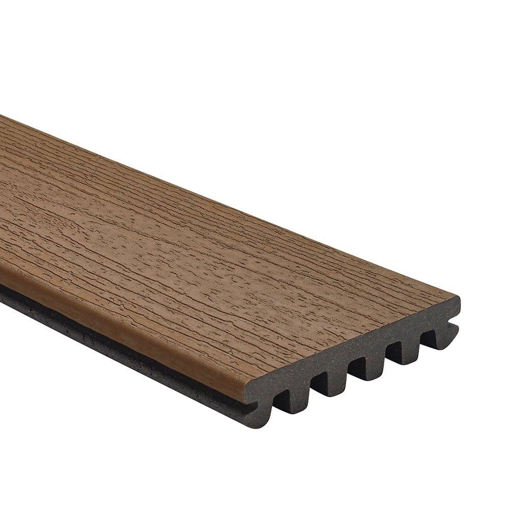 Trex Enhance Basics 12-ft Saddle Grooved Composite Deck Board Sd010612e2g01