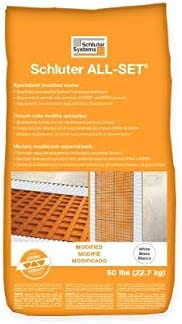 Schluter all-set- Modified Thin-Set Mortar- White