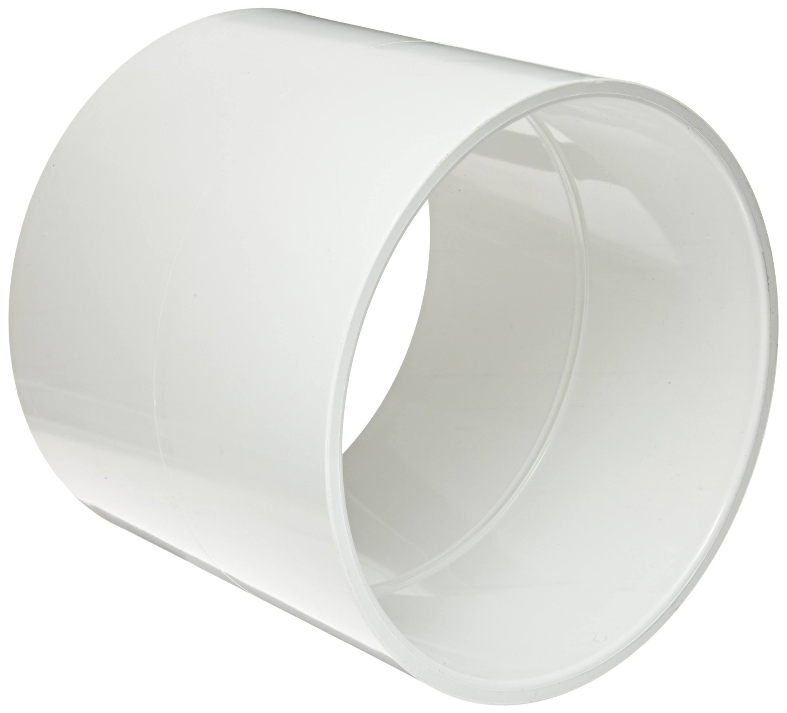 Spears 429 Series PVC Pipe Fitting, Coupling, Schedule 40, White, 1-1/2