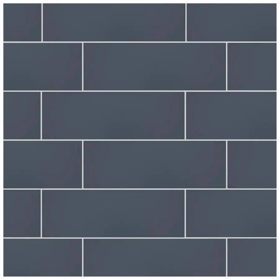 American Olean VitaScape Midnight Satin 4-in x 12-in Satin Ceramic Subway Wall Tile | VS20412MODHC1P2