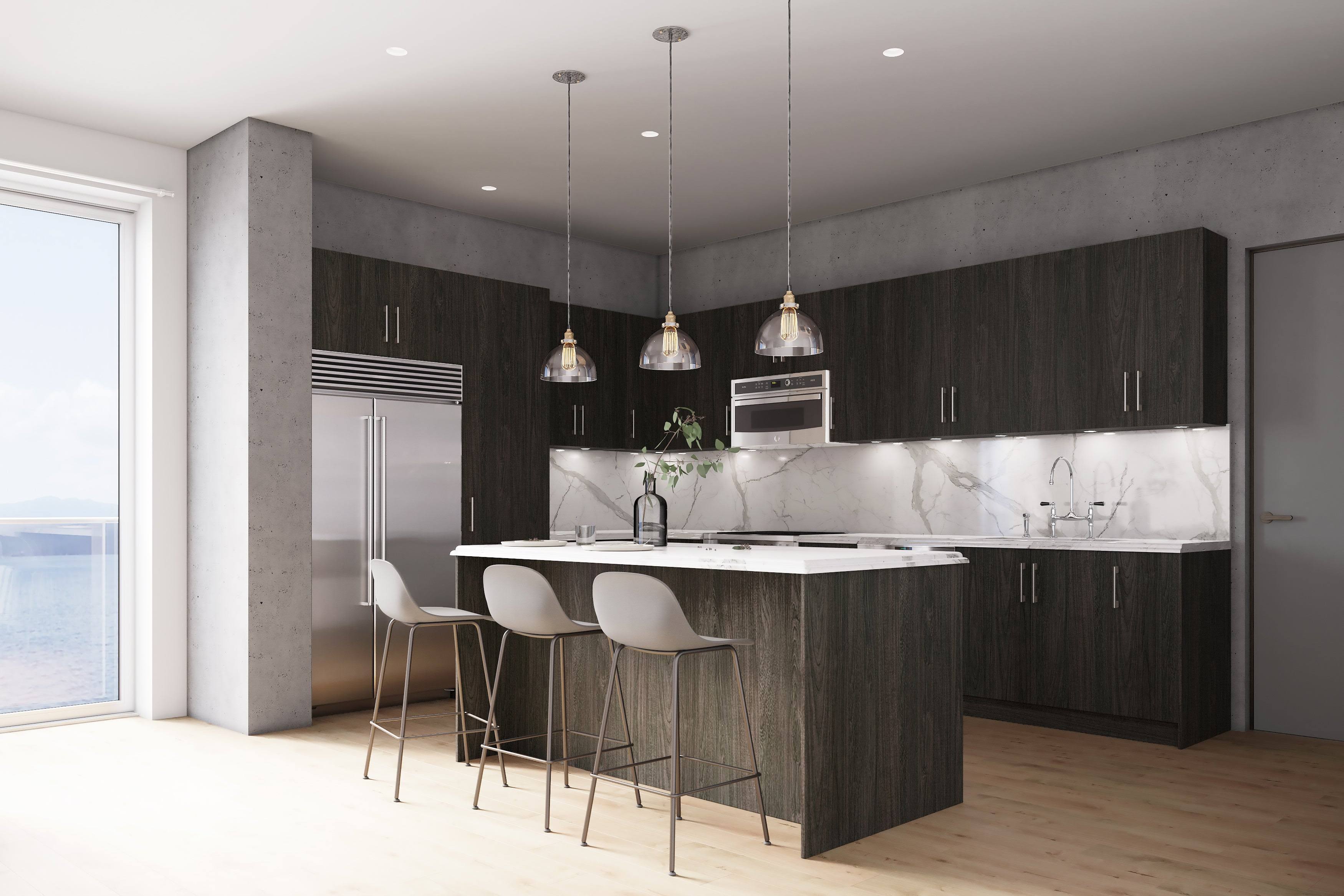 Cambridge Standard 42 in. x 12 in. x 1 in. Decorative End Panel in Carbon Marine, Carbon Marine Wood