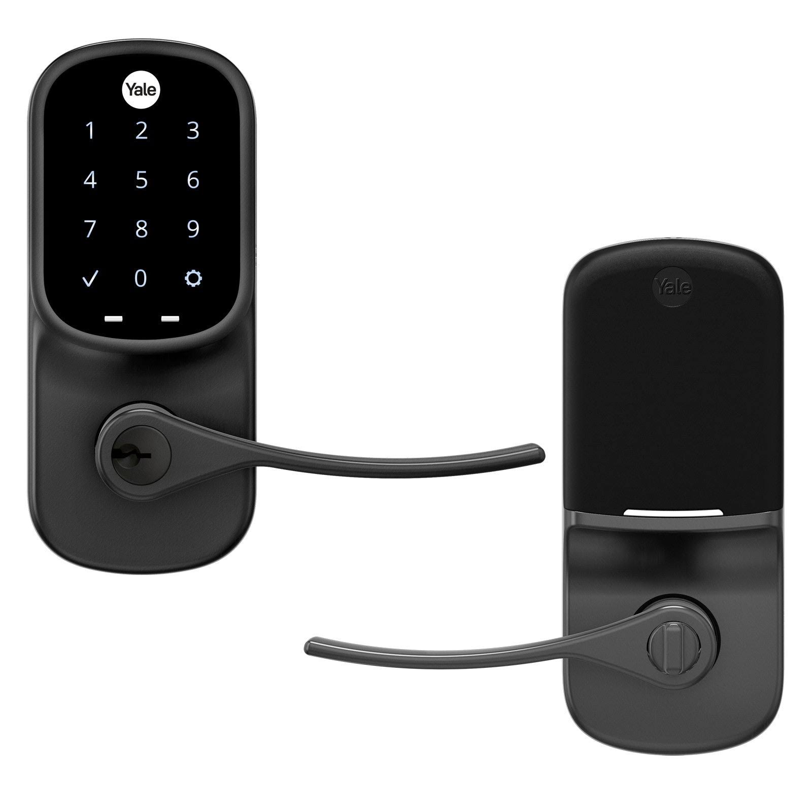 Yale Assure Lever Touchscreen with Wi-Fi Smart Lock and Lever with Wi-Fi and Bluetooth- Black Suede