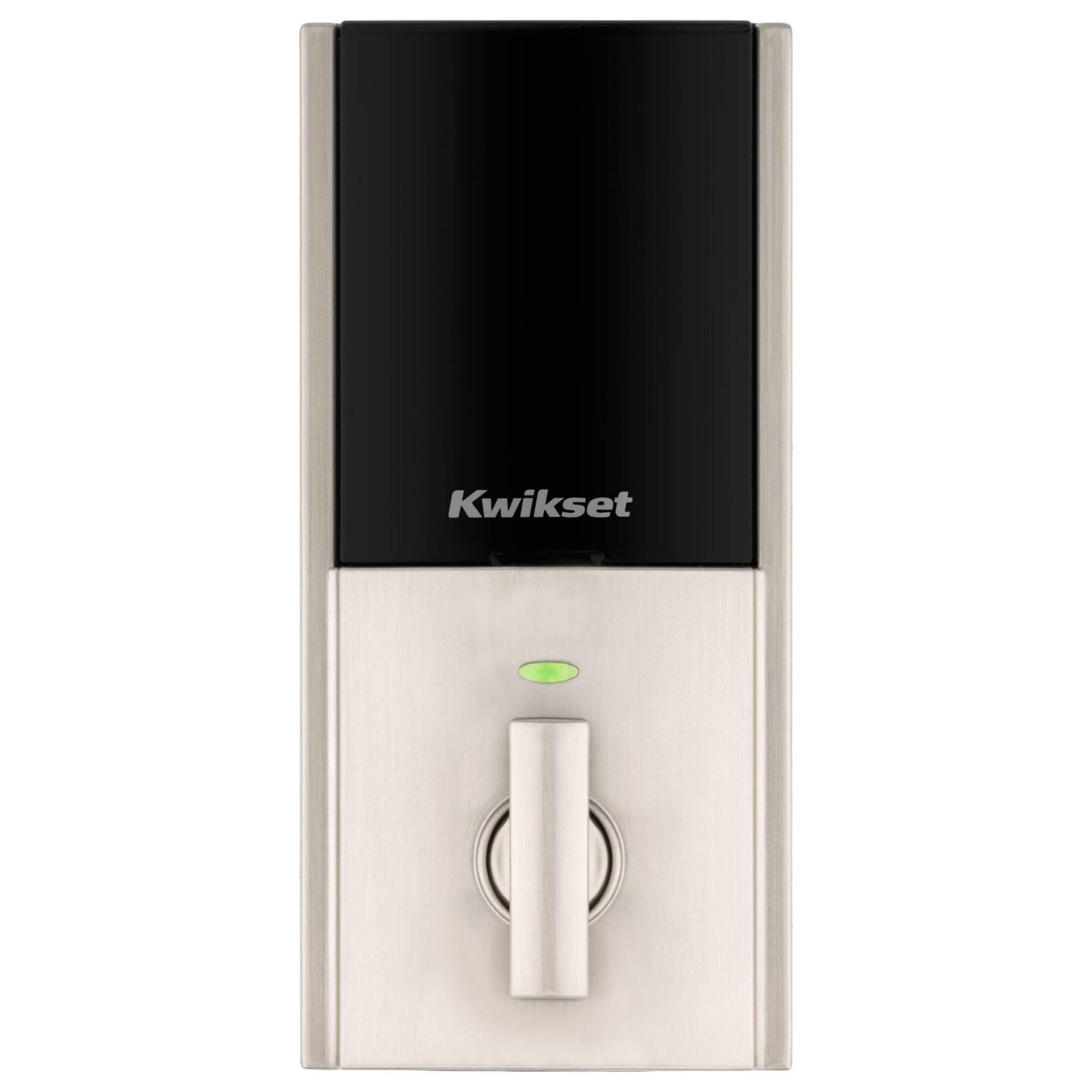 Kwikset Halo Contemporary Electronic Fingerprint Deadbolt Satin Nickel