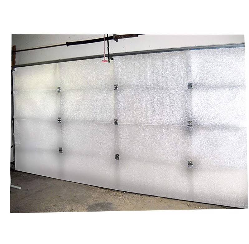 Nasa Tech White Reflective Foam Core 2 Car Garage Door Insulation Kit 18ft (Wide) x 8ft (high) R Value 8.0 Made in USA New and Improved Heavy Duty