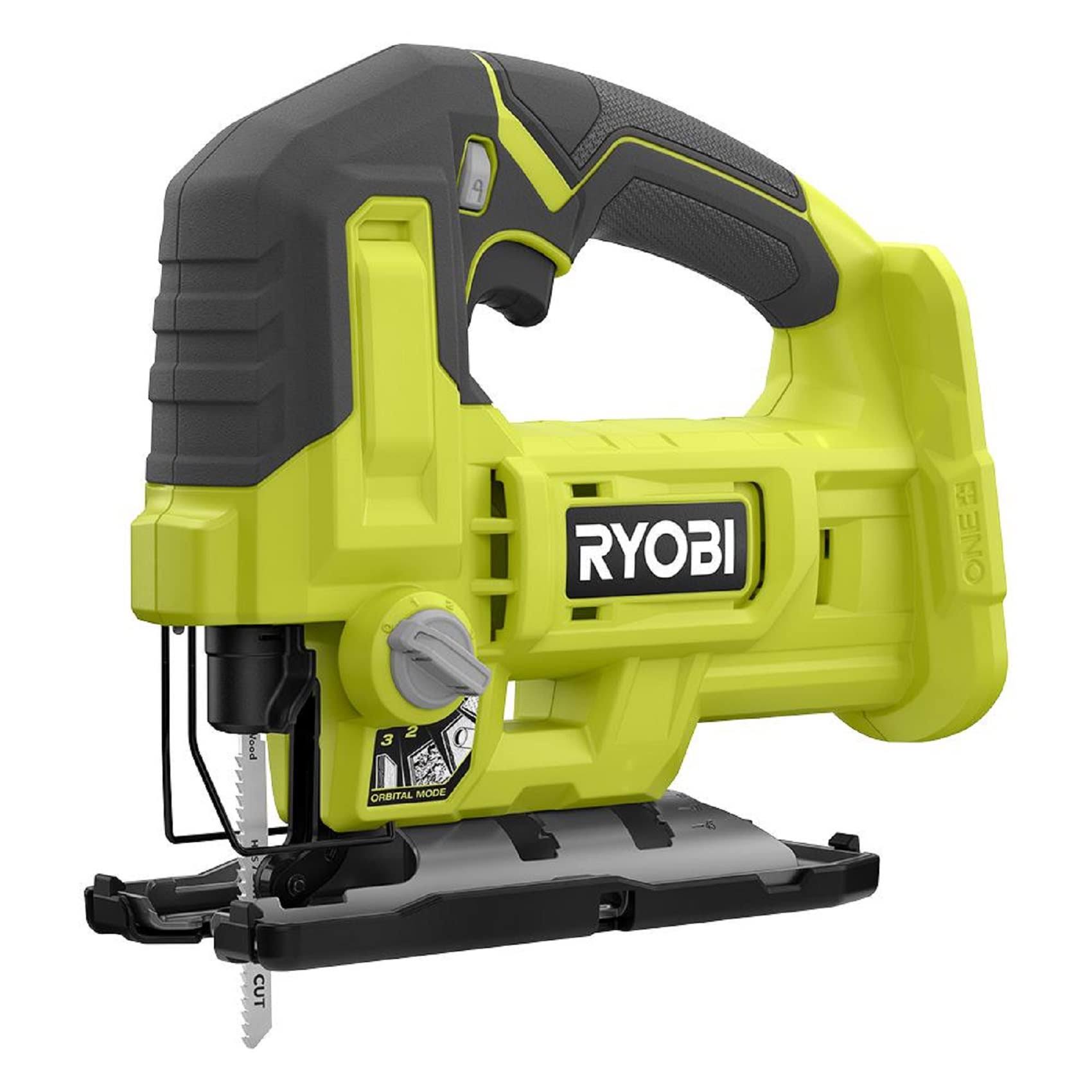 Ryobi One+ 18V Cordless Jig Saw (Tool Only) 18 Volt, PCL525B, Green