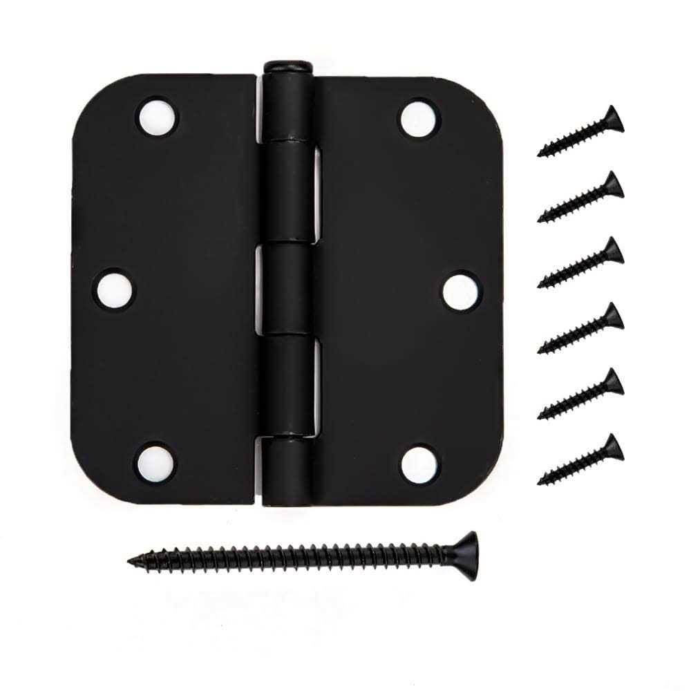 Gatehouse 3-1/2-in Black 5/8-in Radius Mortise Door Hinge 06-2598