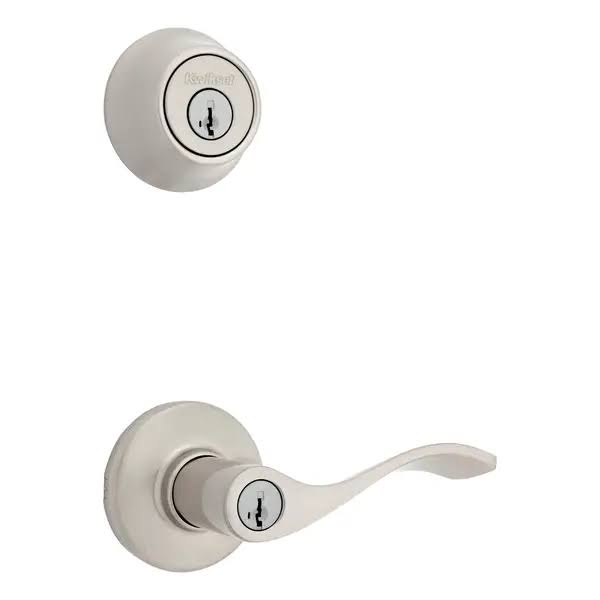 Balboa Entry Lever & Deadbolt Combo Pack, Satin Nickel by Kwikset