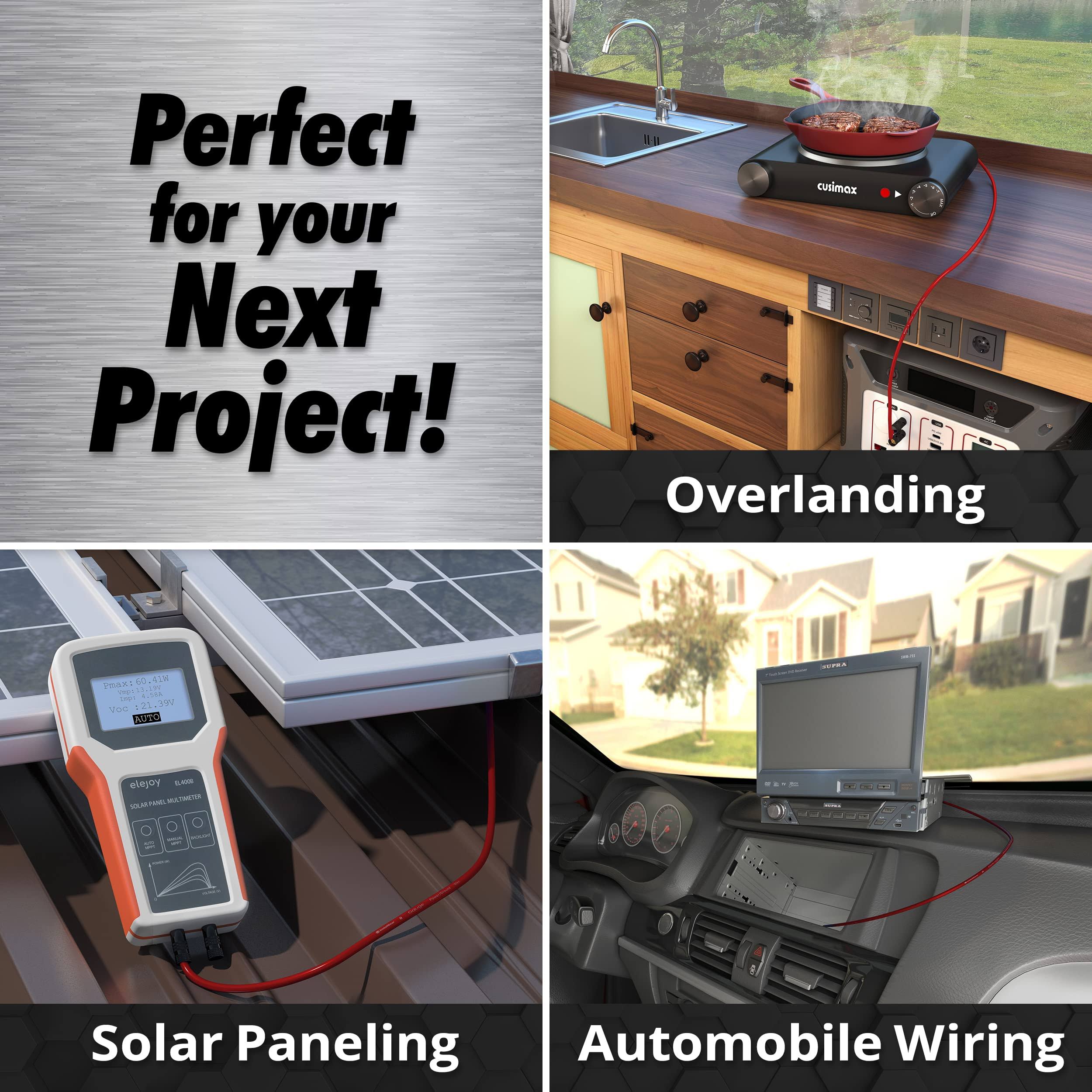 InstallGear 8 Gauge Red 25ft Power/Ground Wire True Spec and Soft Touch Cable