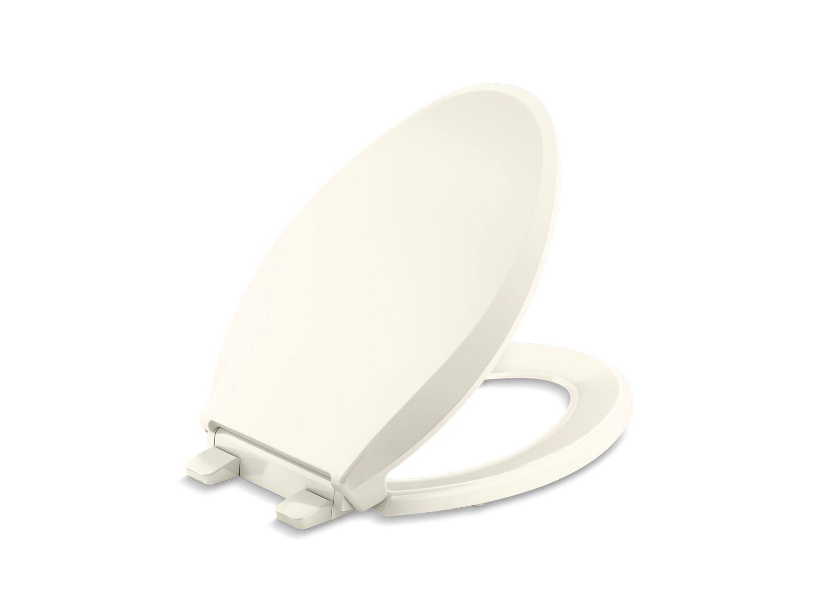 Kohler K-4636-RL Cachet ReadyLatch Quiet-Close Elongated Toilet Seat- Biscuit