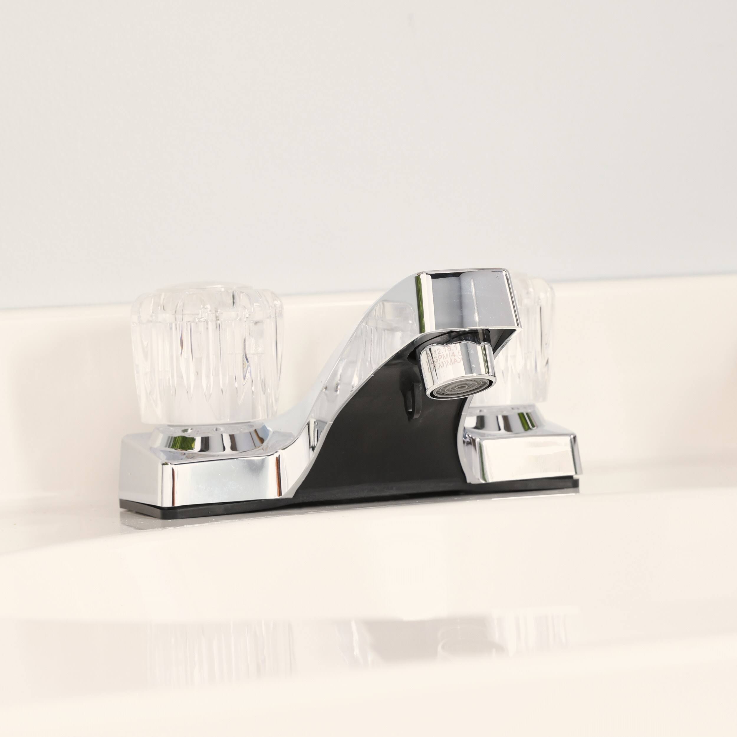 Chrome 2-Handle 4-in Centerset WaterSense Bathroom Sink Faucet