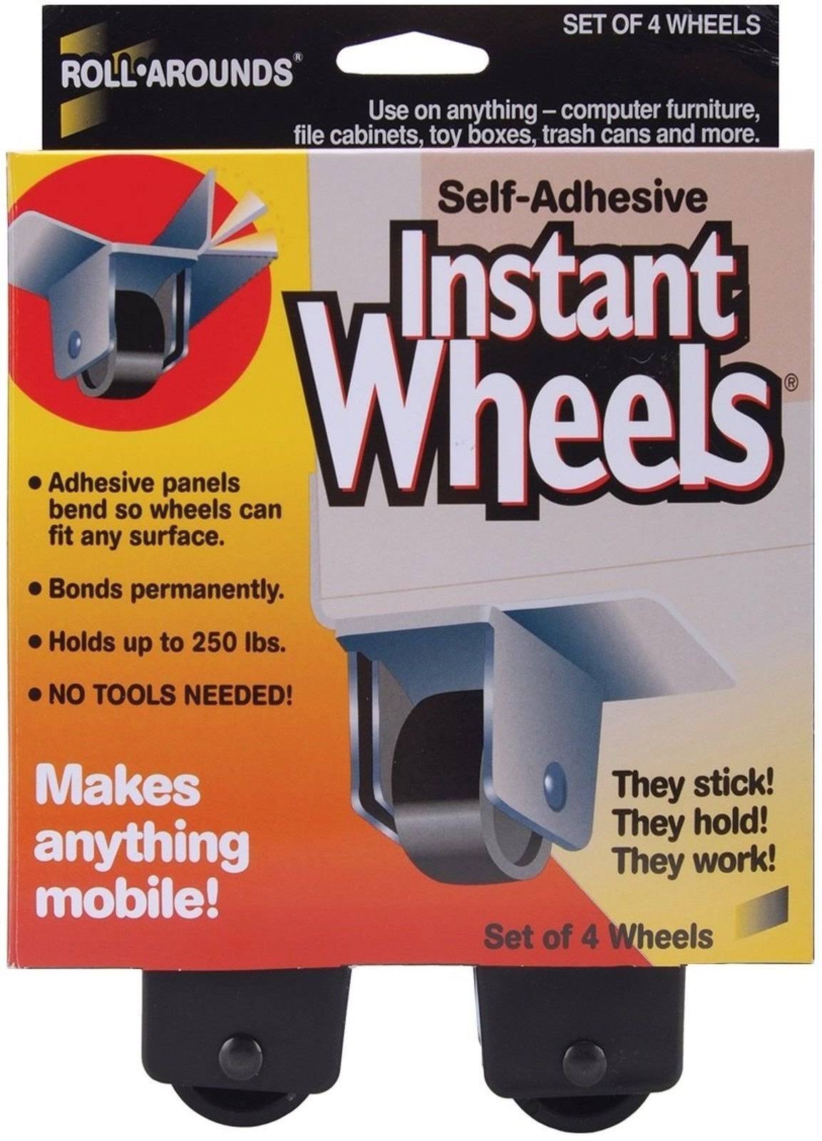 Self-Adhesive Instant Wheels-4/Pkg