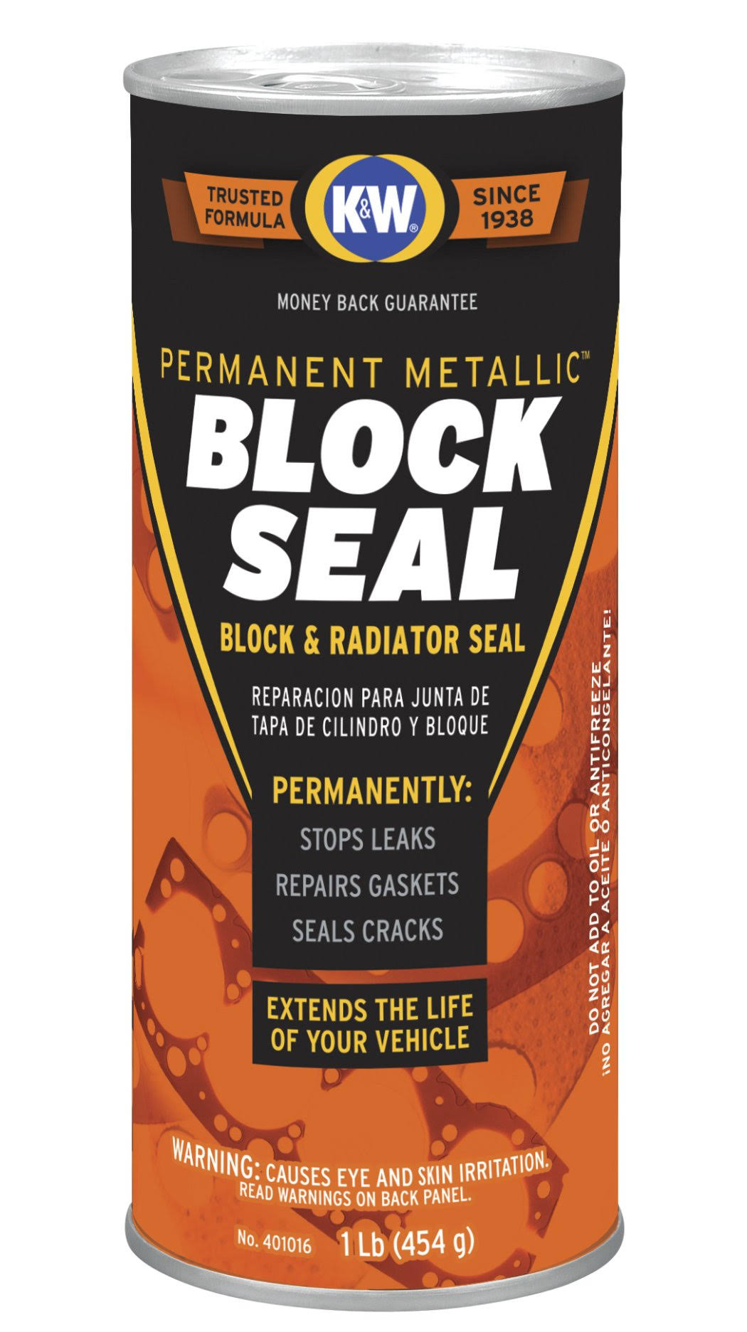 K&W 401016 Permanent Metallic Block Seal, 16 oz