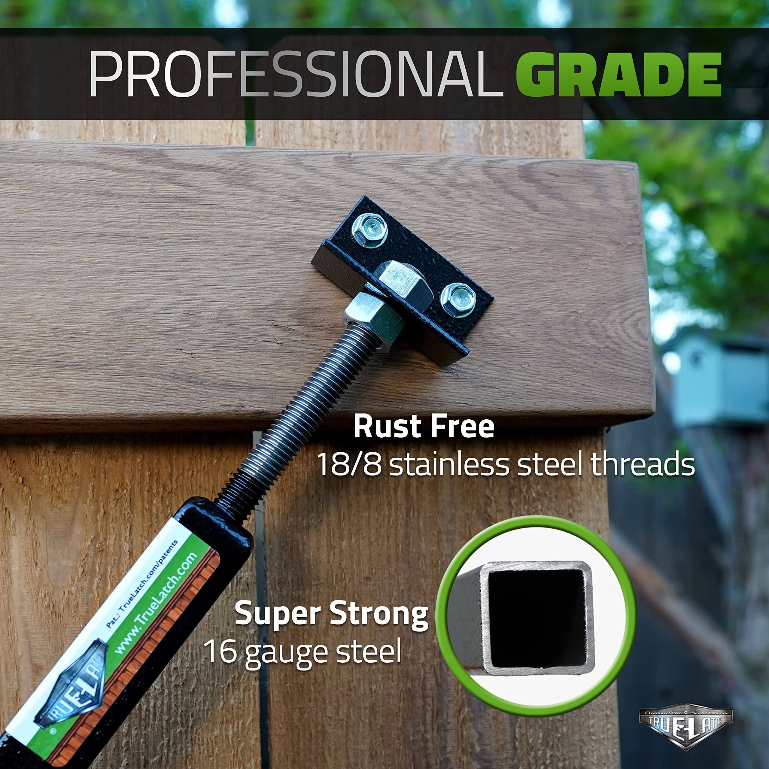 True Latch 10' Telescopic Gate Brace- Wood Privacy Fence Anti Sag Gate Kit- Extends from 64