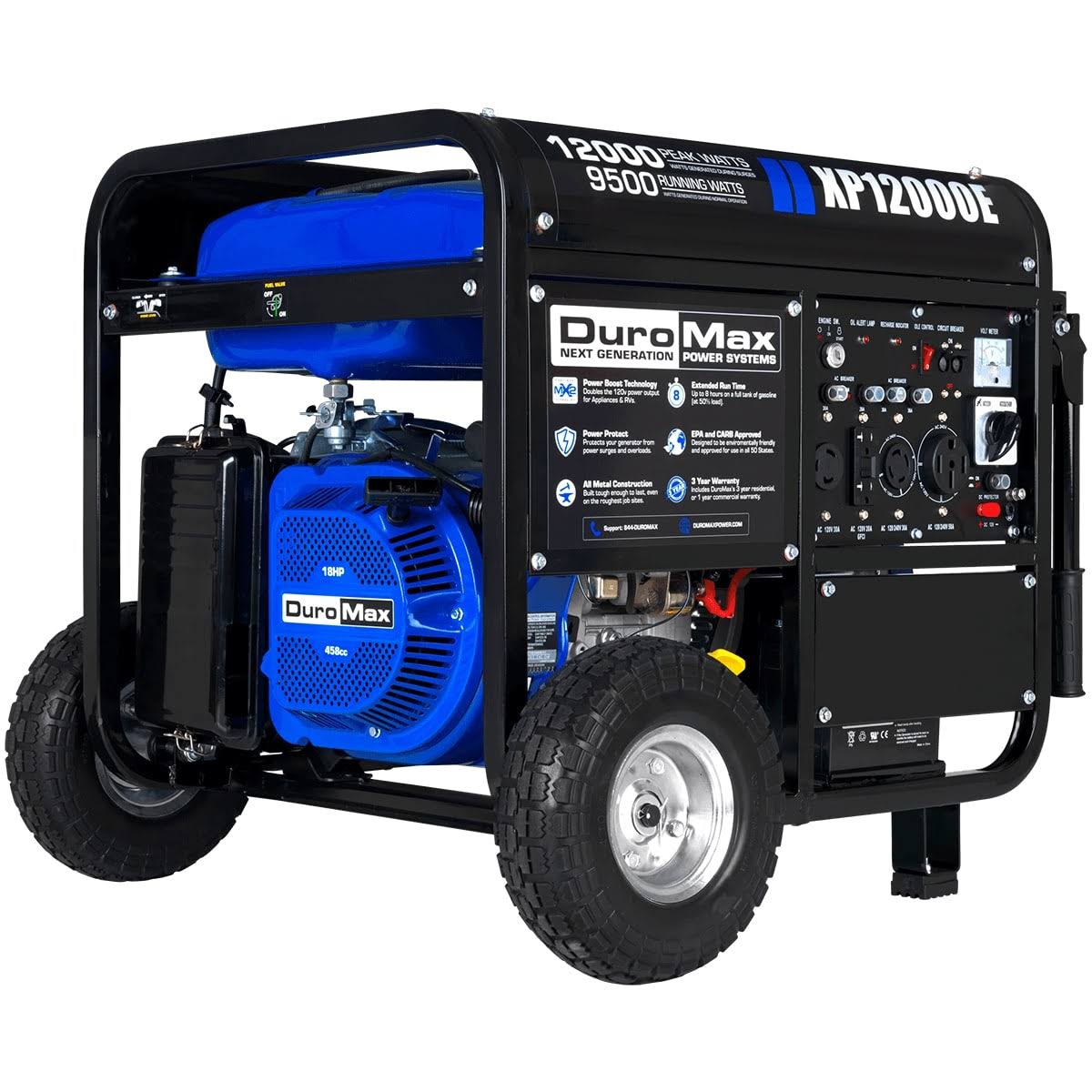 DuroMax 12000-Watt GAS Powered Portable Generator- XP12000E