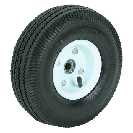 Haul Master 40729 10 in. Pneumatic Tire with Steel Hub, Silver