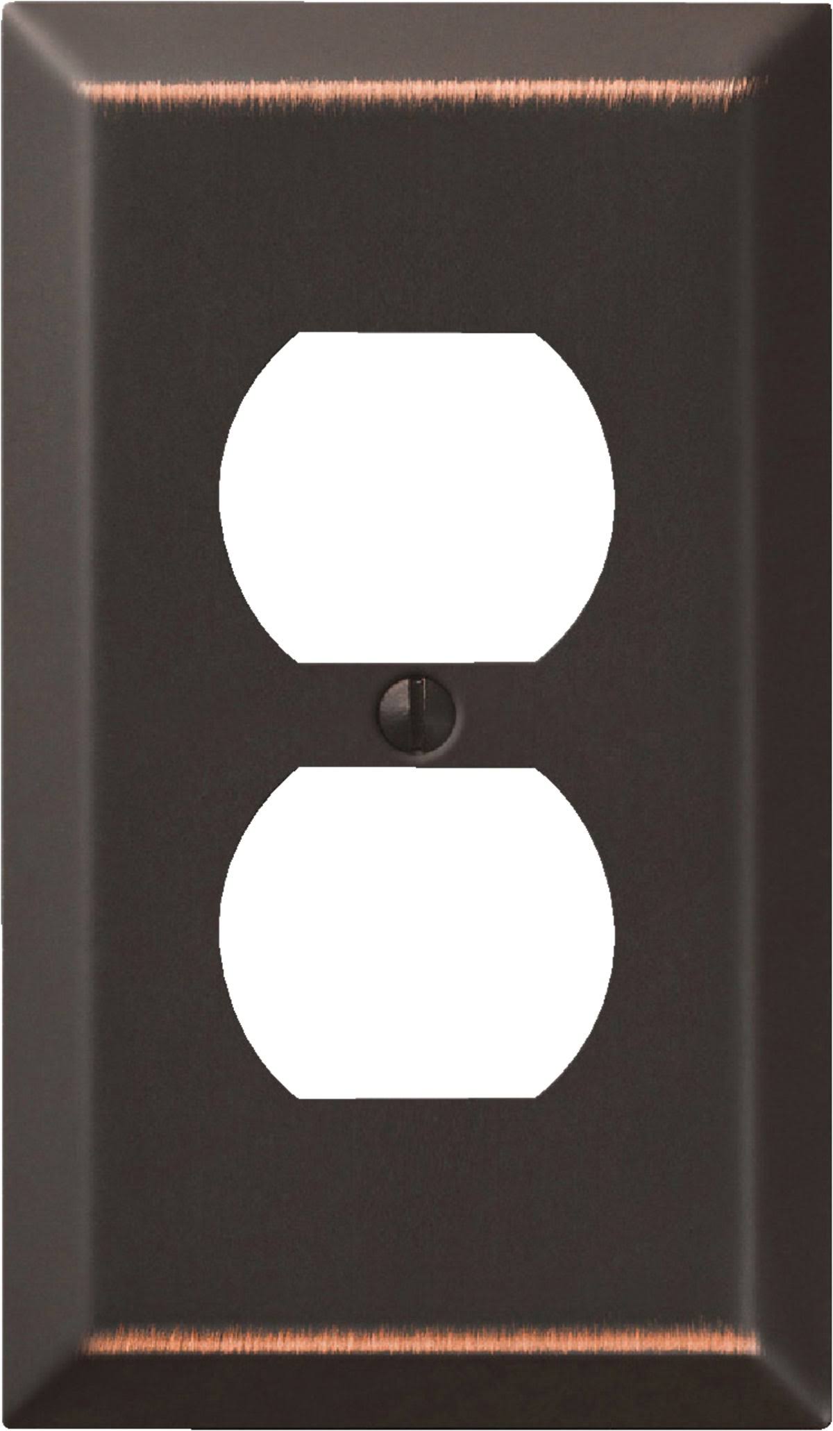 Amerelle 163DDB Century Aged Bronze Steel- 1 Duplex Outlet Wallplate