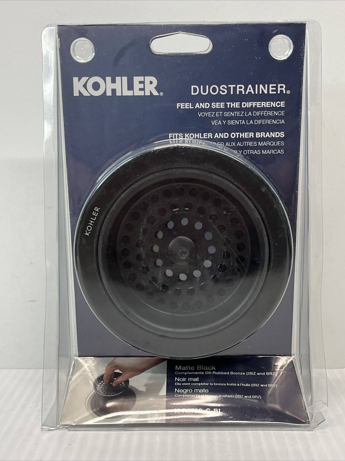 Kohler Duostrainer 4-1/2 in. Sink Strainer in Matte Black