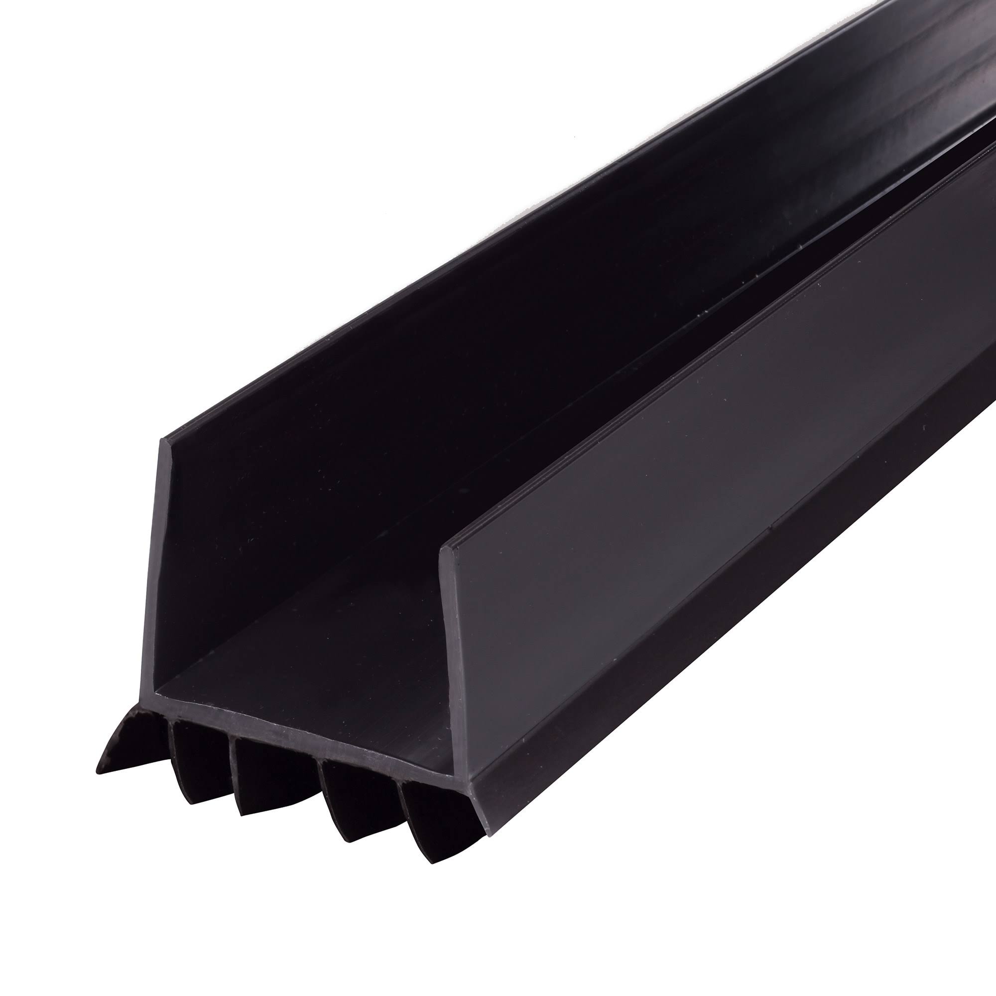 M-D 43339 36 in. Black Vinyl U-Shape Cinch Slide-On Under Door Seal
